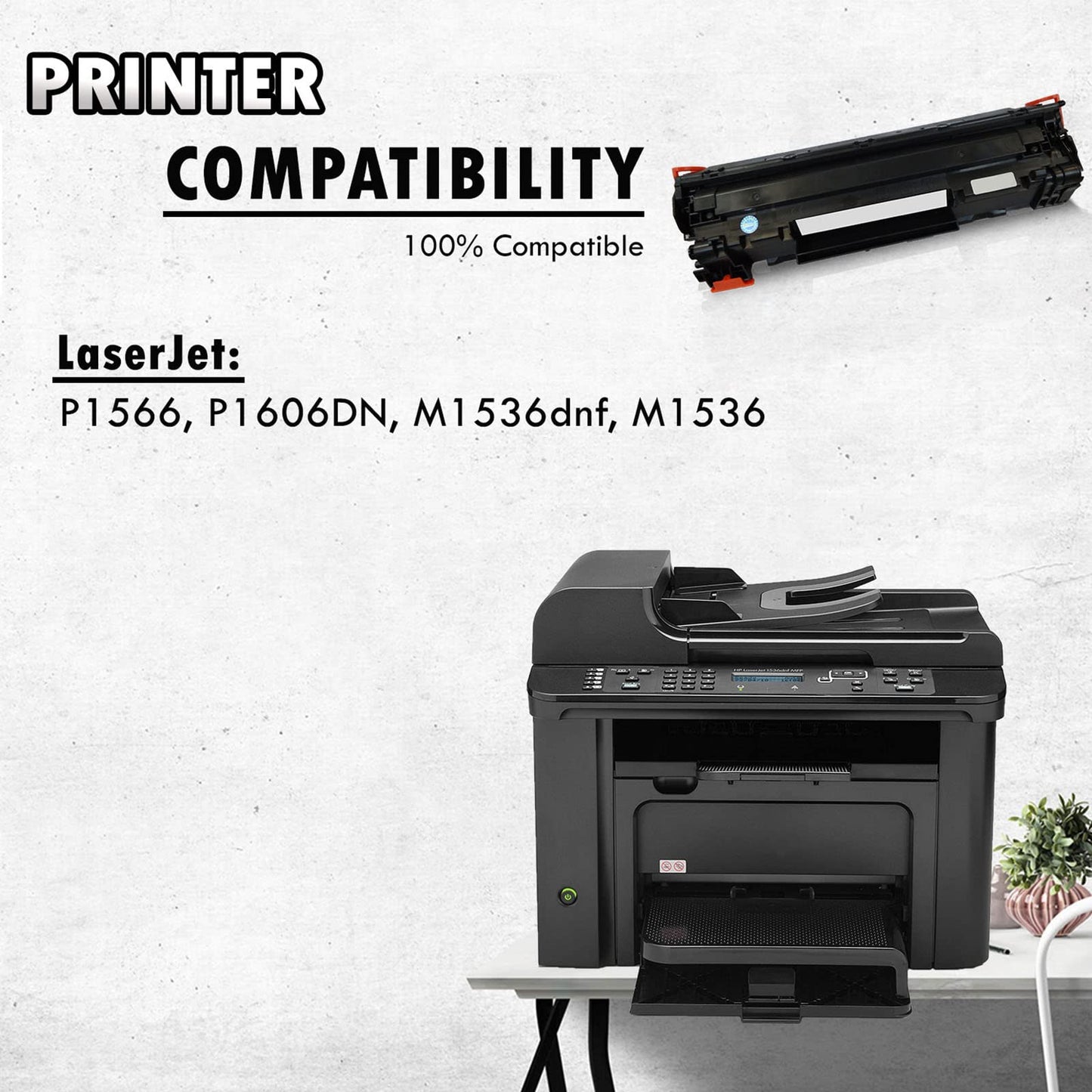 4 Inkfirst Compatible Toner Cartridges Replacement for HP CE278A 78A LaserJet P1606DN M1536dnf P1566 M1536