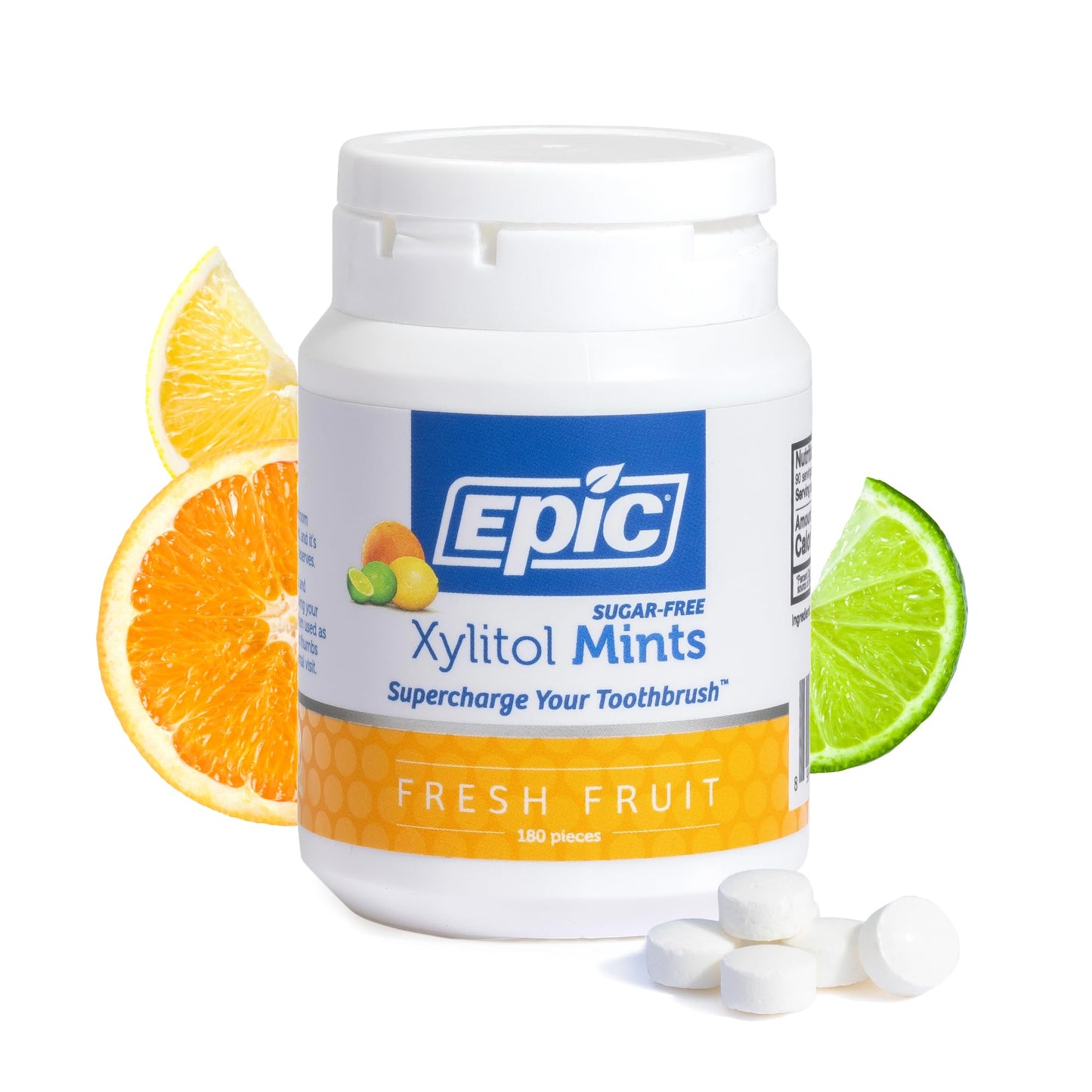 Xylitol Mints by Epic Dental - 180 mints, Fresh Fruit
