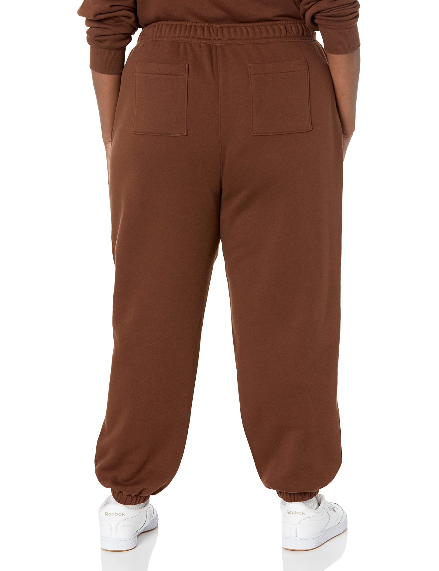 Amazon Essentials Women's Relaxed Jogger (Available in Plus Size), Deep Brown, Large