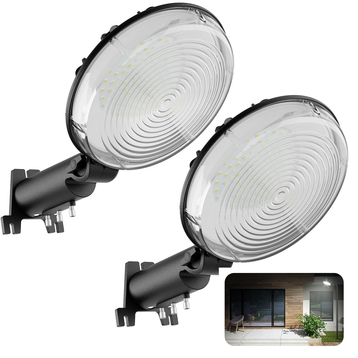 LED Barn Light, 150W Dusk to Dawn LED Outdoor Light with 20000LM 6500K Daylight, IP66 Waterproof Security Exterior Street Light with 150°Adjustable Angle, Ultra-Bright & Easy to Install