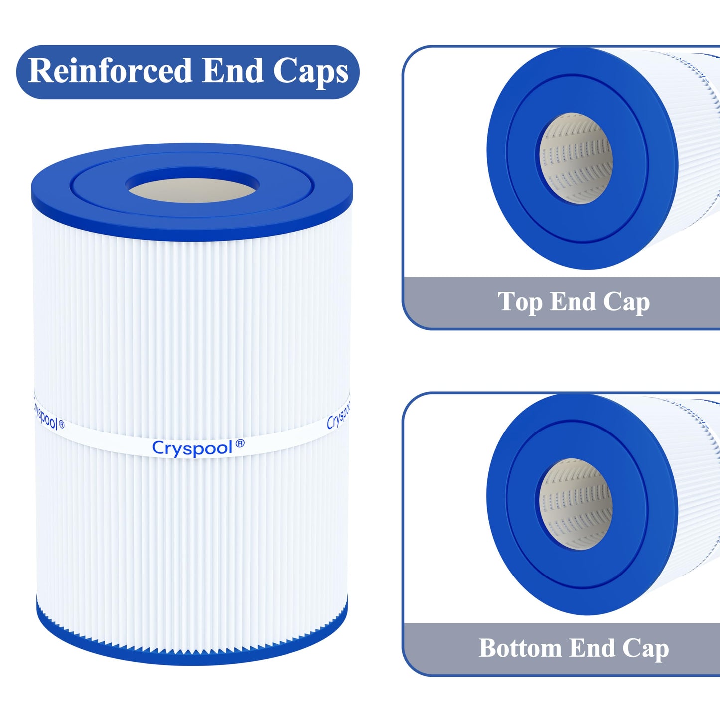 Cryspool Spa Filter Replacement for CX250RE, Star-Clear C250, PA25-4, PA25-4/M4, Unicel C-7626, FC-1230, 25 sq. ft, 1 Pack