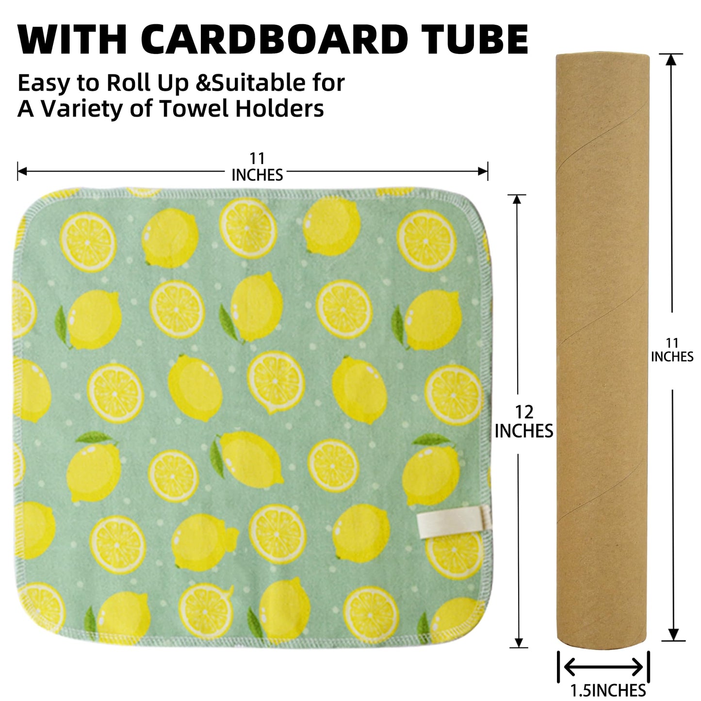 BreodyEco Reusable Paper Towels - Value Pack of 25 Jumbo Large Paperless Paper Towels, Reusable Cotton Cloth Napkins Alternative Washable Roll, Absorbent Sustainable Kitchen Dish Cloth