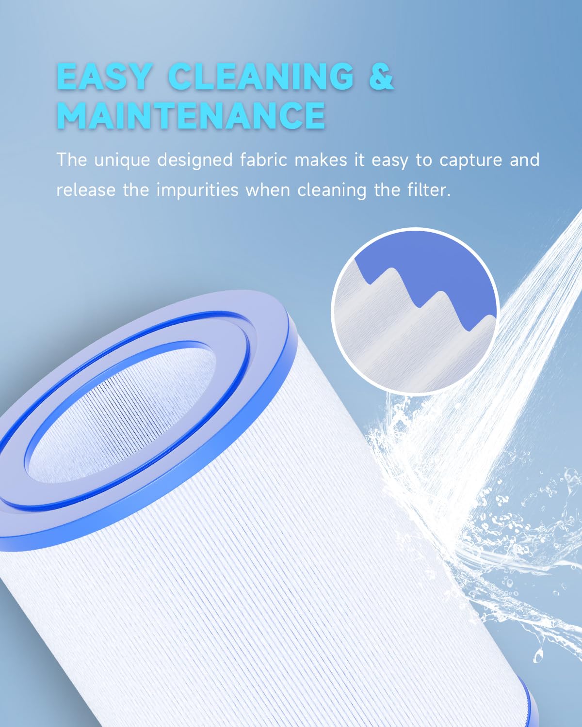 AQUALTRA Spa Filter Replacement Compatible with PDM28, Dream Maker 461273, FC9944, FC-9944 Cartridges, SD-01392, 28 sq.ft. 5 1/2" x 7 1/4" Drop in Hot Tub Filter 2 Pack