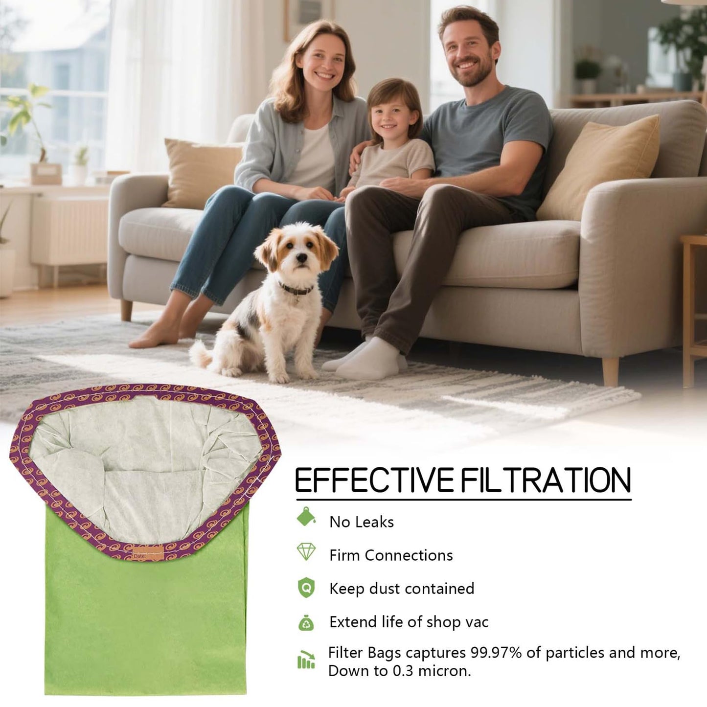 20 PACK 107314 Backpack Vacuum Bags Vacuum Filters bags Compatible with ProTeam 6 QT Backpack Vacuum, Super Coach Pro 6, ProVac FS 6, GoFit 6, GoFit 6 PLUS and GoFree Flex Pro II