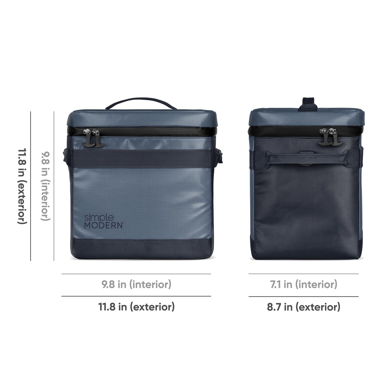 Simple Modern Day Cooler for 12 Cans | Soft Cooler Bag Insulated Ice Chest with Carrying Strap & Handle | Lunch Box for Travel, Camping, Work, Beach, Picnic, Game Day | 11 Liter | Navy