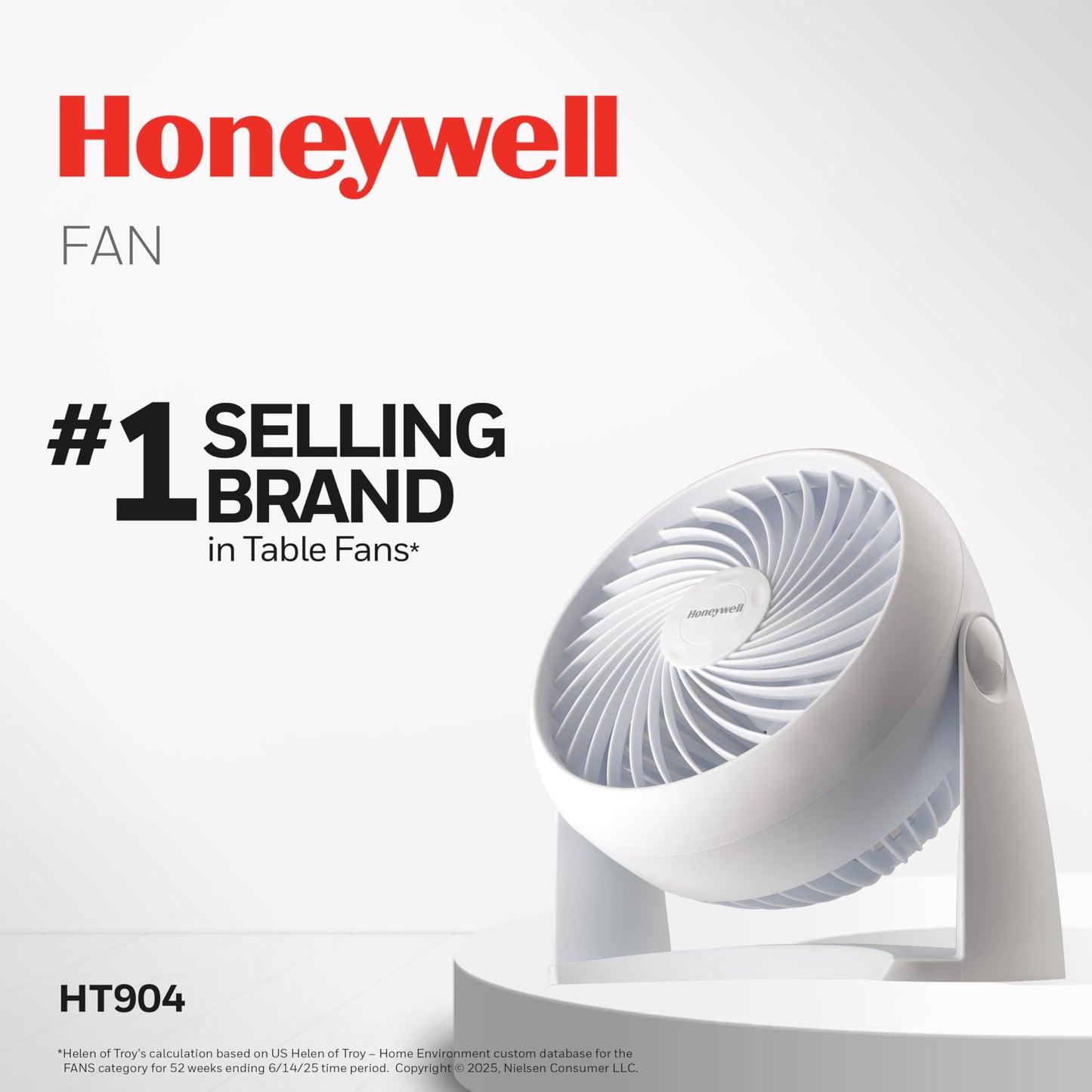 Honeywell HT-904 Tabletop Air-Circulator Fan, White