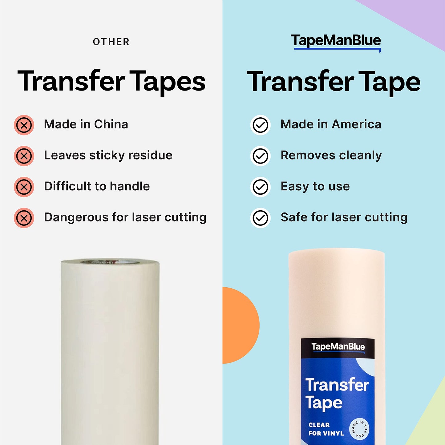12" x 300' Roll of Clear, High-Tack Application Tape/Transfer Tape for Cricut, Silhouette, Pazzles, Craft ROBO, QuicKutz, Craft Cutters, Die Cutters, Sign Plotters - Easy to Use for Vinyl Application