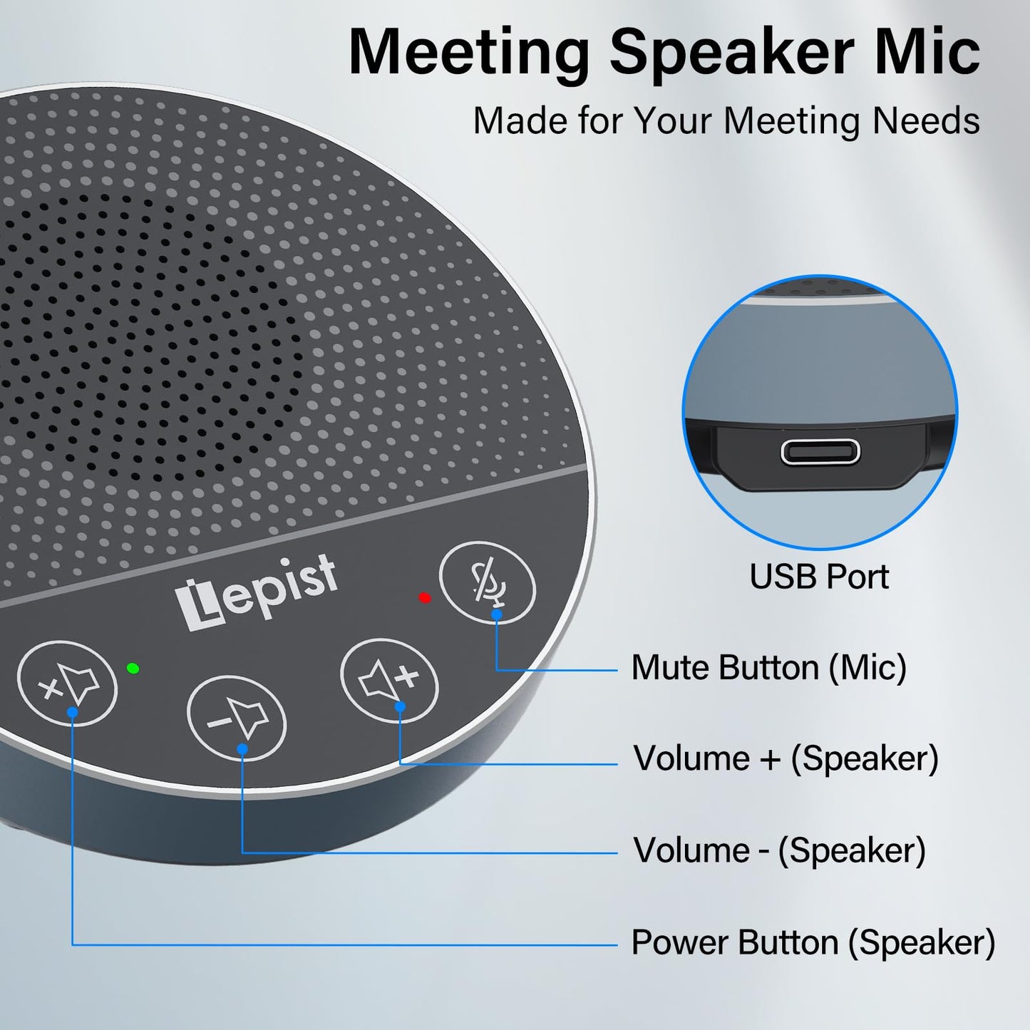 CMOCIIY USB Speakerphone Microphone