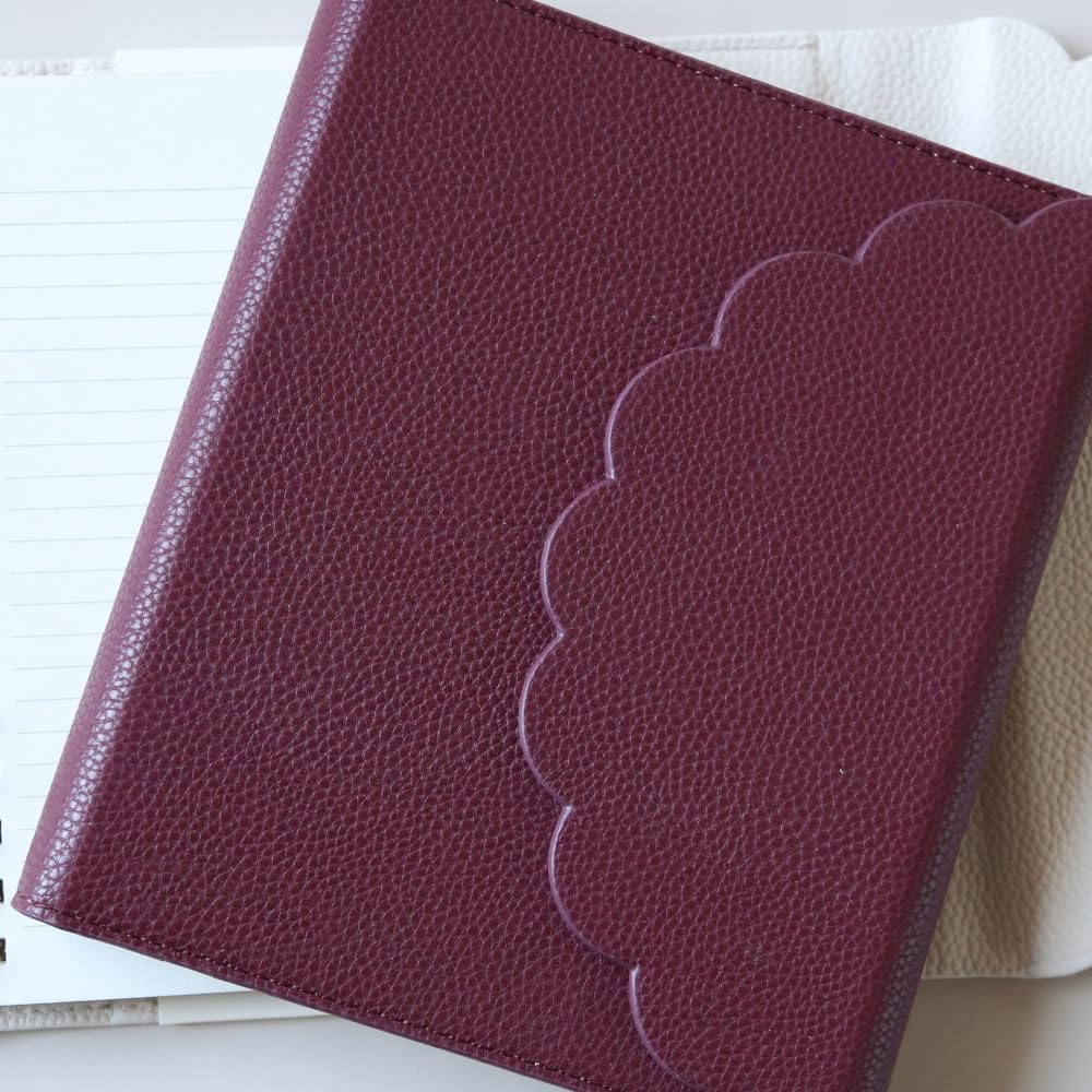Graphique Vegan Leather Wrap Journal Luxe Collection, Hardcover Diary Notebook for Writing, 160 Lined Pages, 7” x 8.75”, Plum Red