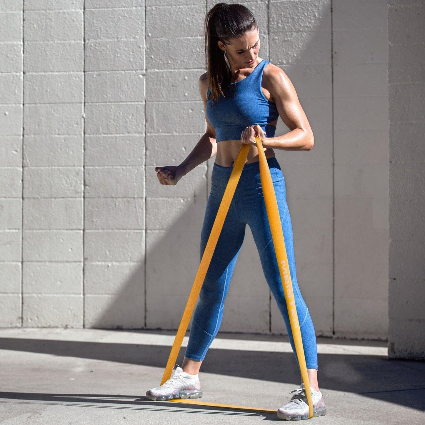 Meister X Band Comfort-Width 41" x 2" Resistance Bands - X-Wide Premium Loop Bands - Complete 5 Band Set