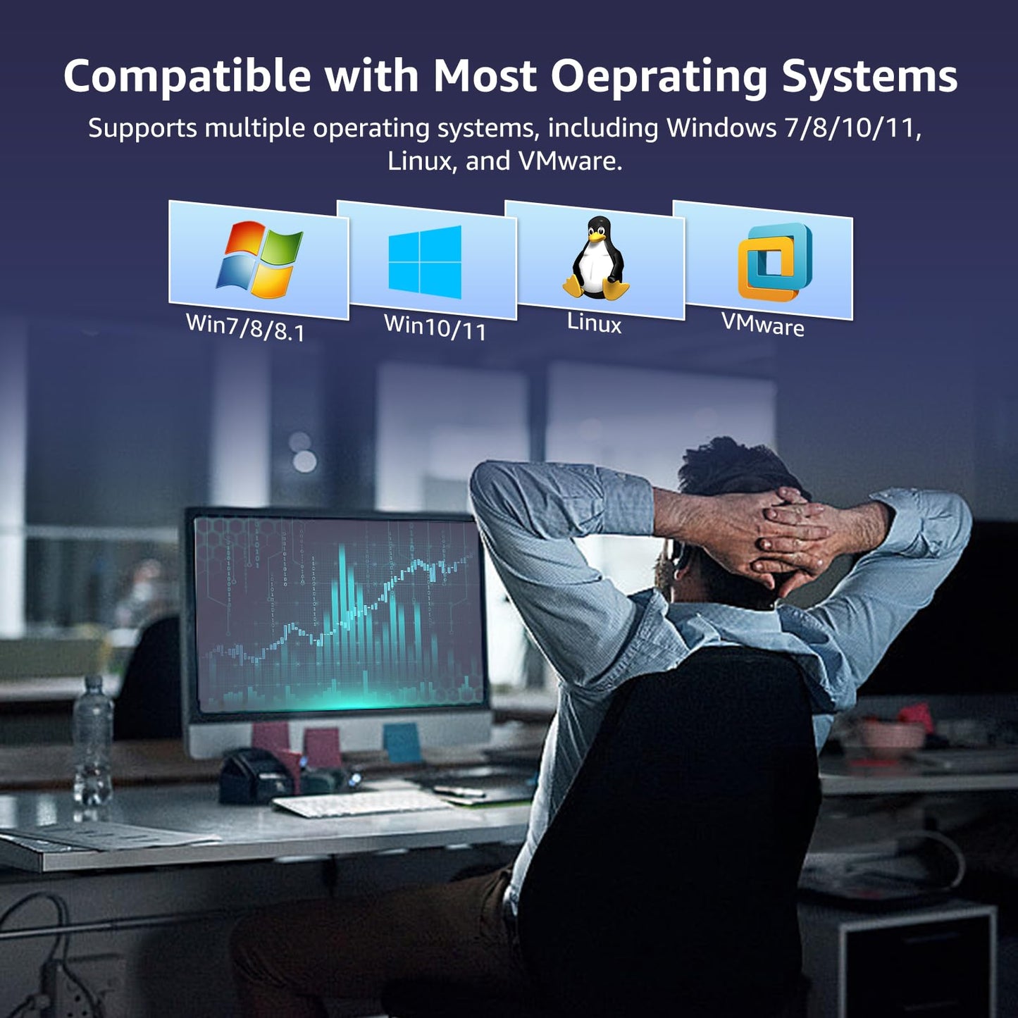 10Gb SFP+ PCIe NIC Network Card with Dual 10Gbps SFP+ Port, Intel 82599(X520-DA2) Chip, VIMIN 10G Ethernet LAN Adapter Support Windows7/8/10/11/Linux/VMware, Compatible with PCI Express X8 & X16