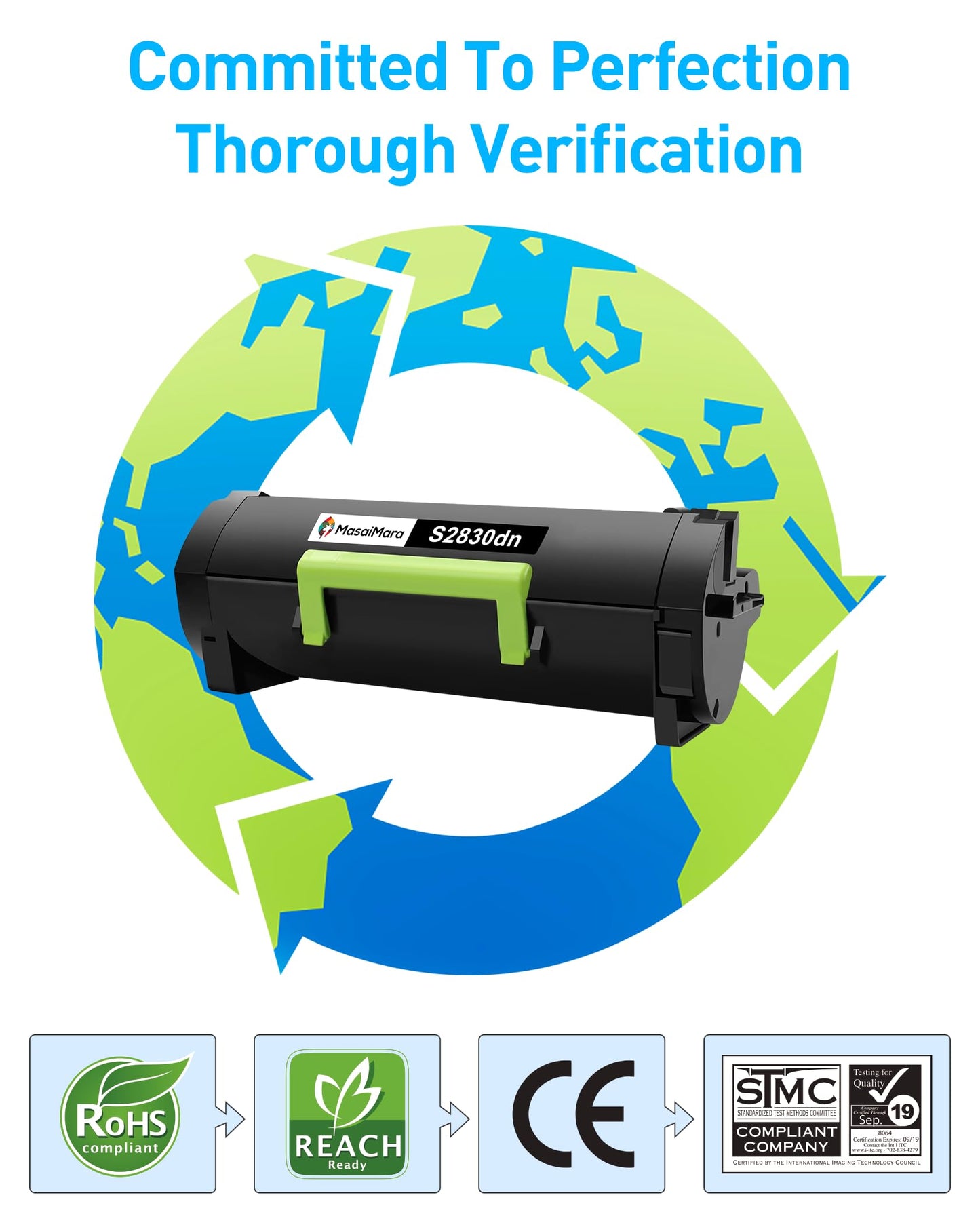 MasaiMara Compatible Black S2830 (Ggctw) High Yield Laser Toner Cartridge Replacement for Dell (8500 Page Yield) S2830 S2830dn 2830 dn 2830dn Smart Series Ink Printers
