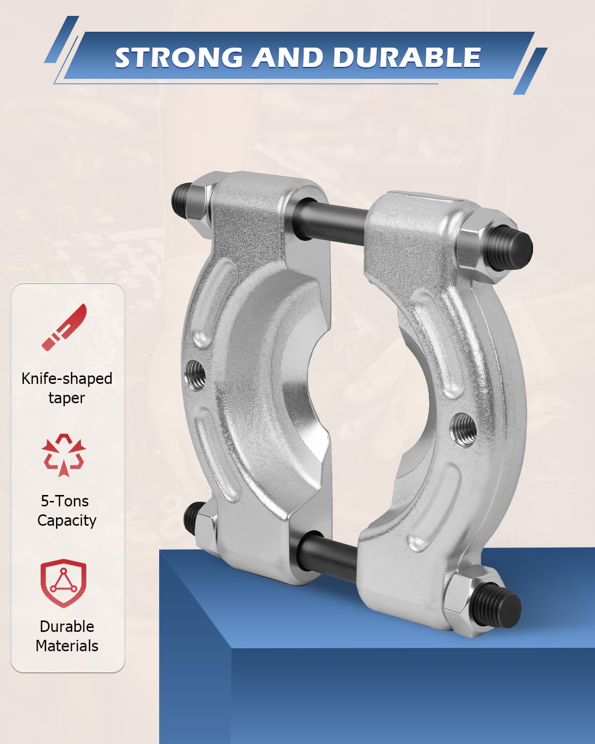DAYUAN 14pcs 2 inch and 3 inch Splitters Remove Bearings Kit 5 ton Capacity Bearing Separator Puller Set with Red Case
