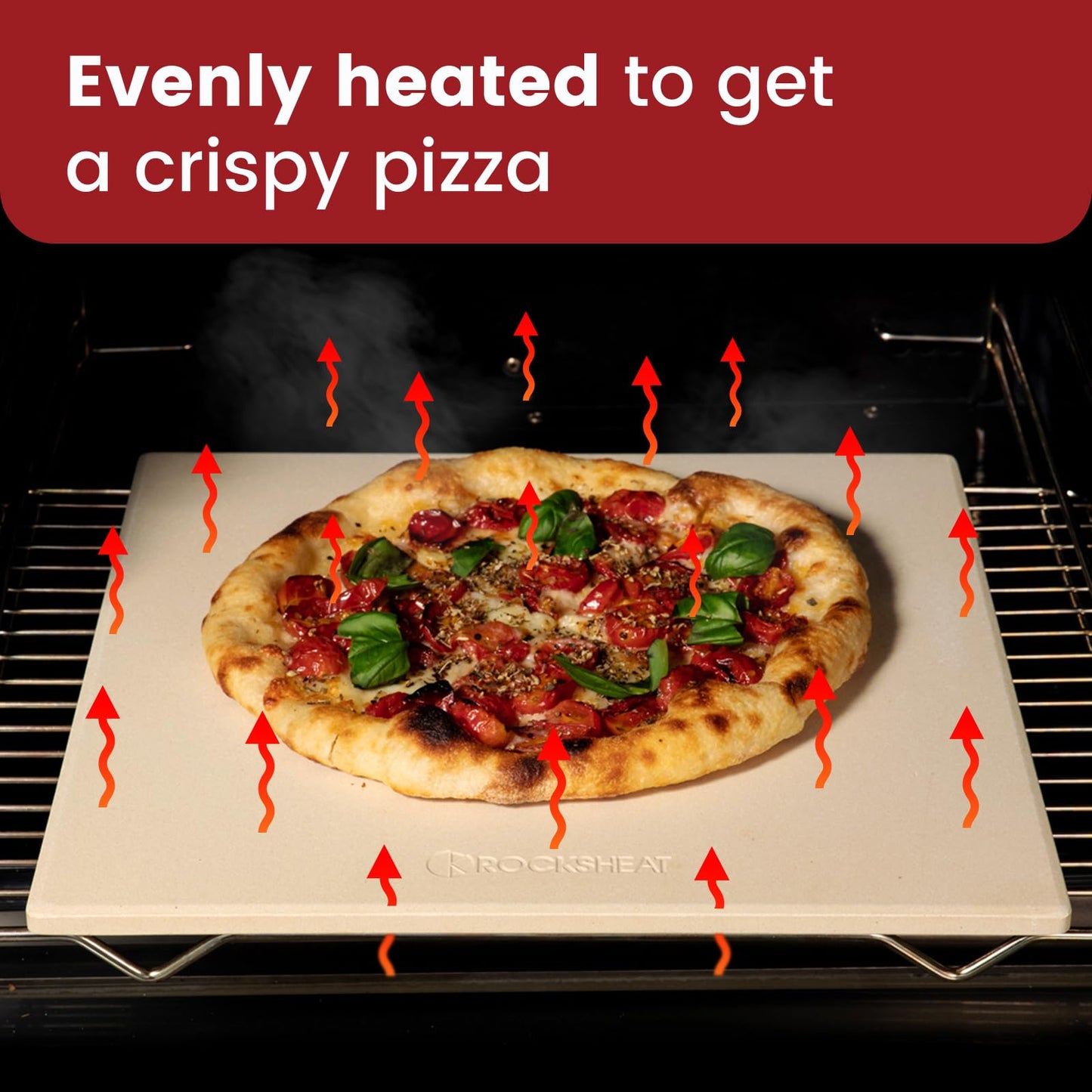 13.2" x 13.2" x 0.6" Square Cordierite Pizza Baking Stone Perfectly Compatible for Ooni Karu 12 Pizza Oven