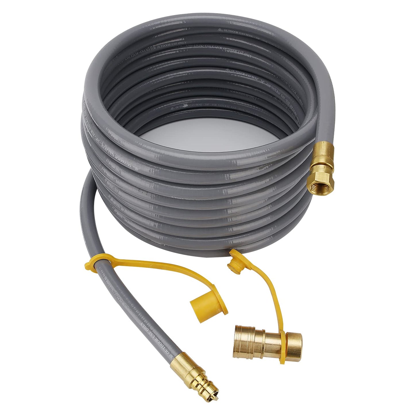 Solimeta 24 Feet 3/8 Inch Low Pressure Natural and Propane Gas Hose Kit with Quick Connect