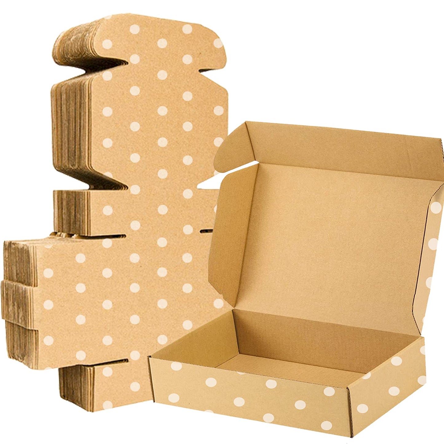 itechpanda 25 Pack Brown Kraft Corrugated Cardboard Mailers (11” x 8“ x 2"), Shipping Boxes for Small Business, Moving, Storing, Packing Literature, Crafts, Jewelry