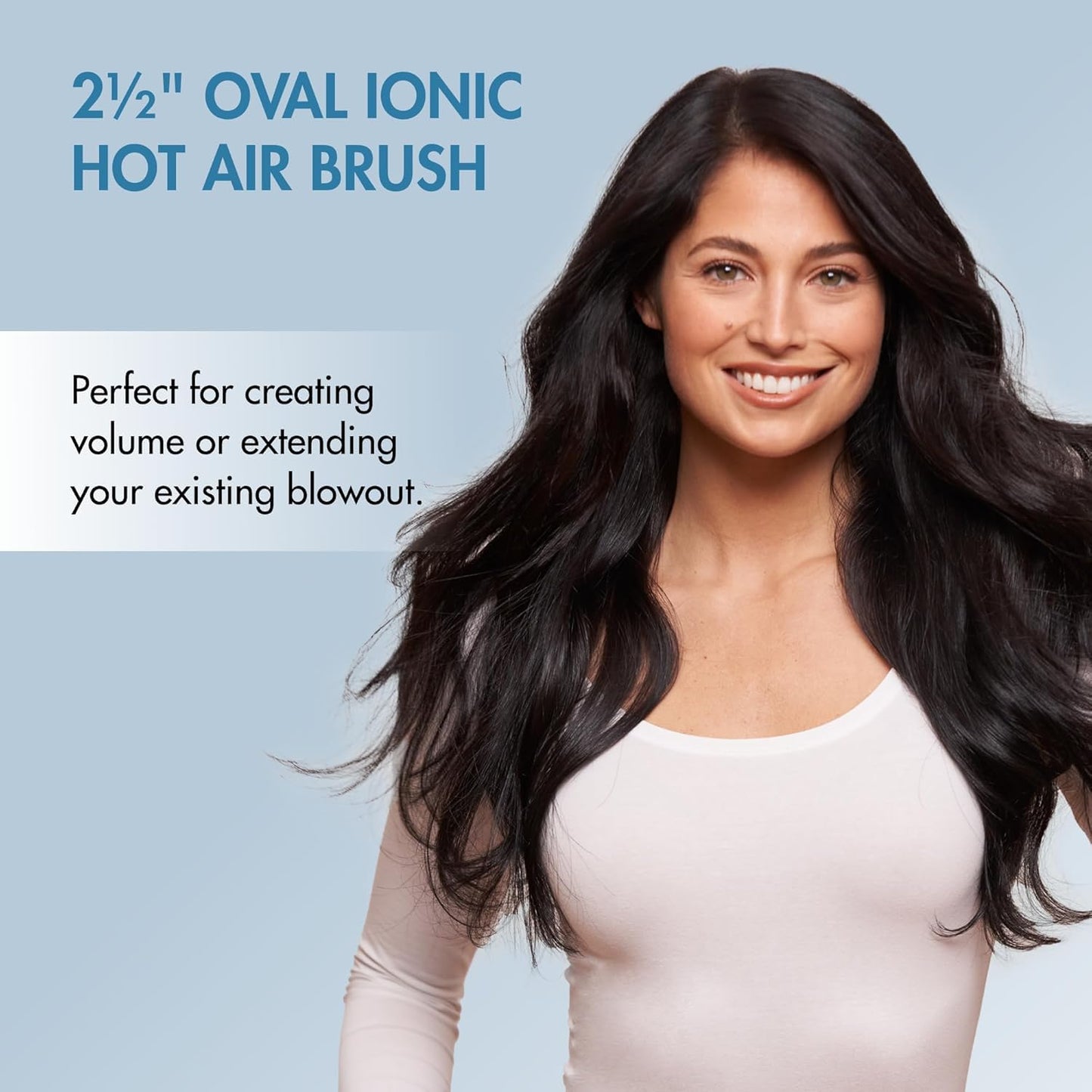 BaBylissPRO Nano Titanium Oval Ionic Hot Air Styler Blow out Hair Dryer Brush with Boar and Nylon Bristles, Medium, 2.5 inch