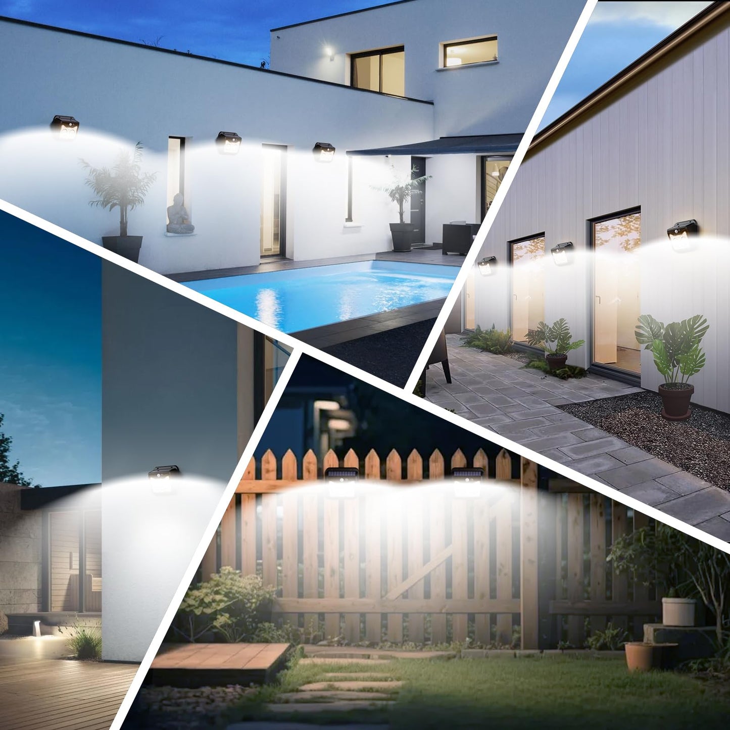 Solar Motion Sensor Lights Outdoor, Owl Shaped Warm White Waterproof Solar Powered Wall Lights, 3 Lighting Modes Security Flood Lights for Outside Deck, Fence, Yard, Garden, Step, Porch, Door -6 Pack