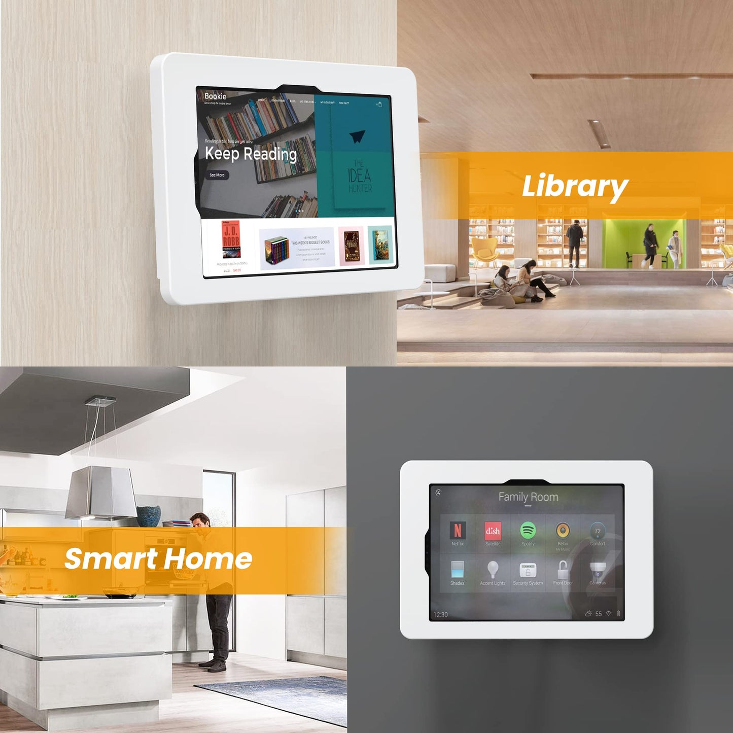 Beelta Tablet Wall Mount Compatible with 10.9" iPad 10th, Pro 11" 1 2 3 4, Air 4 5, Air 11", iPad 11"(A16) - BSW101WA