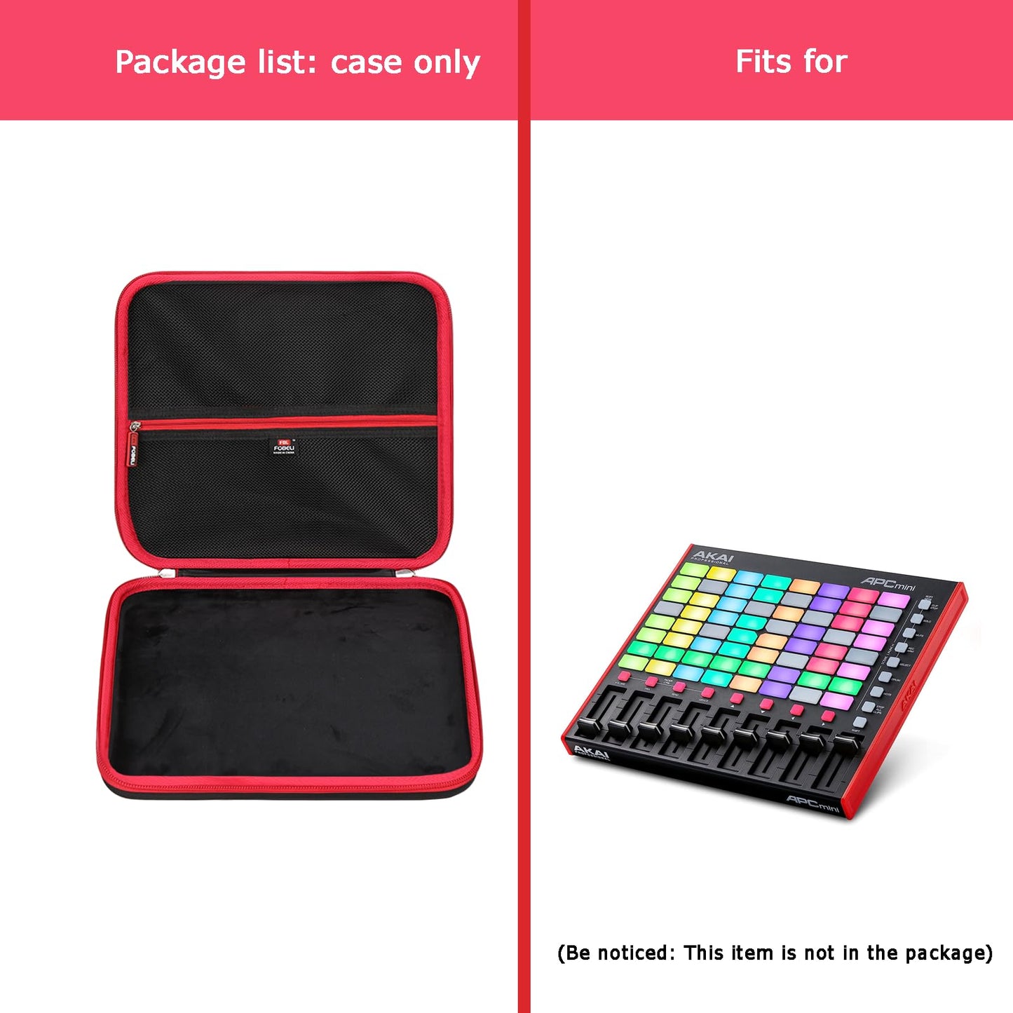 FBLFOBELI Hard Carrying Case for AKAI Professional APC Mini MK2 / MPD218 / MIDImix USB MIDI Pad Controller