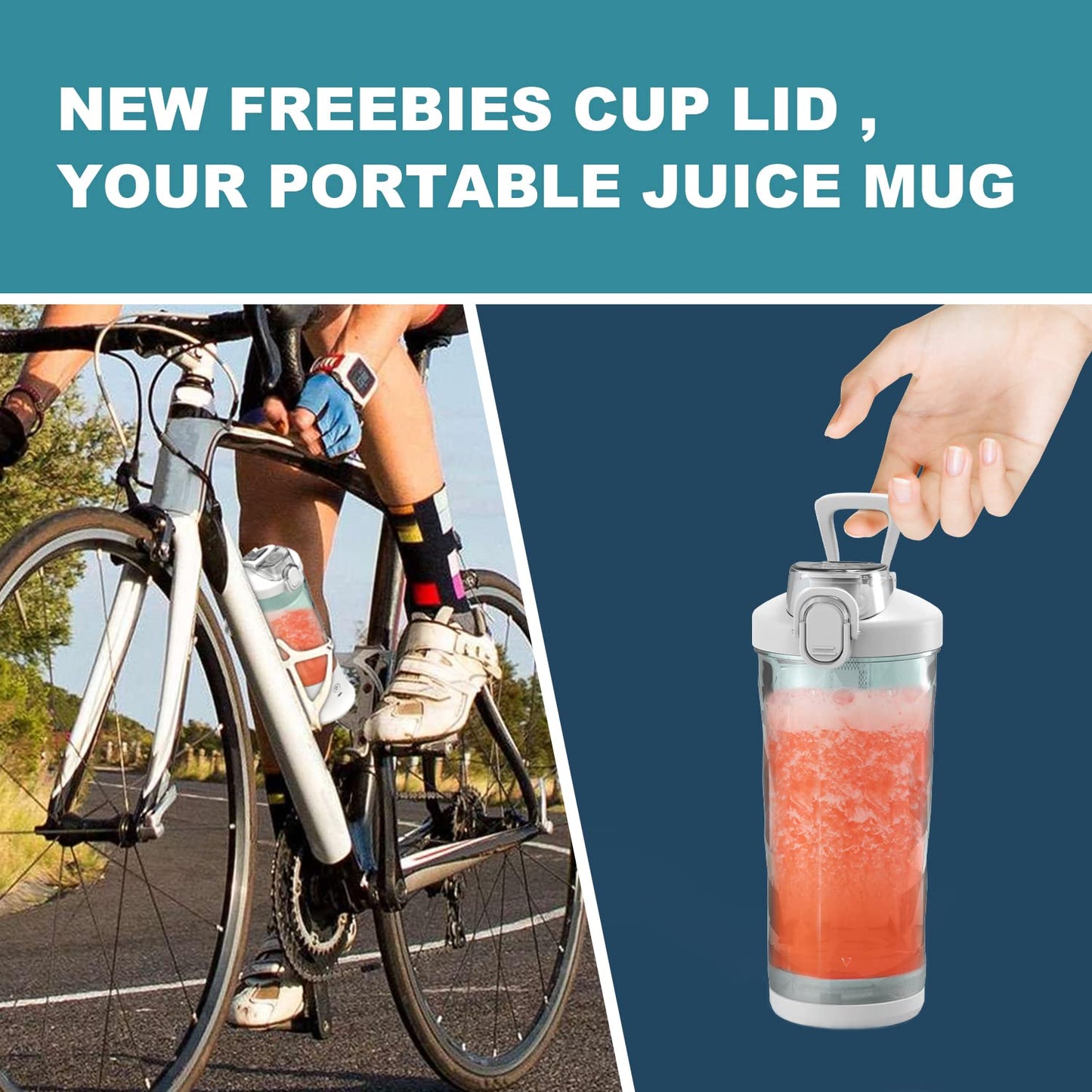 Mulli Portable Blender,Personal Blender for Shakes and Smoothies,20oz Usb Rechargeable Mini Mixer,with Travel Lid for Home/Kitchen/Gym