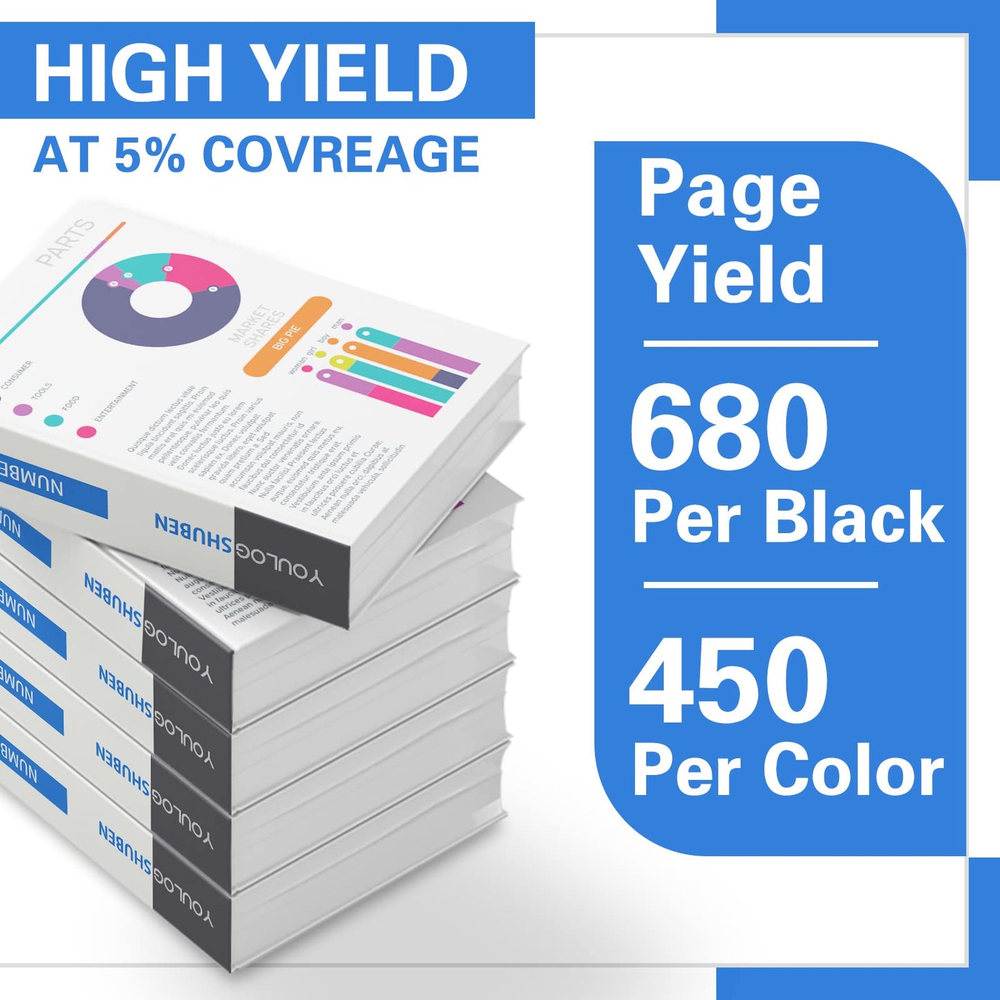 Jonity Remanufactured 63XL Ink Cartridge Replacement for HP 63 HP63 XL Combo Pack Work with Envy 4520 3634 OfficeJet 3830 5252 4650 5258 5255 DeskJet 3636 3630 1112 3637 Printer (1 Black 1 Color)