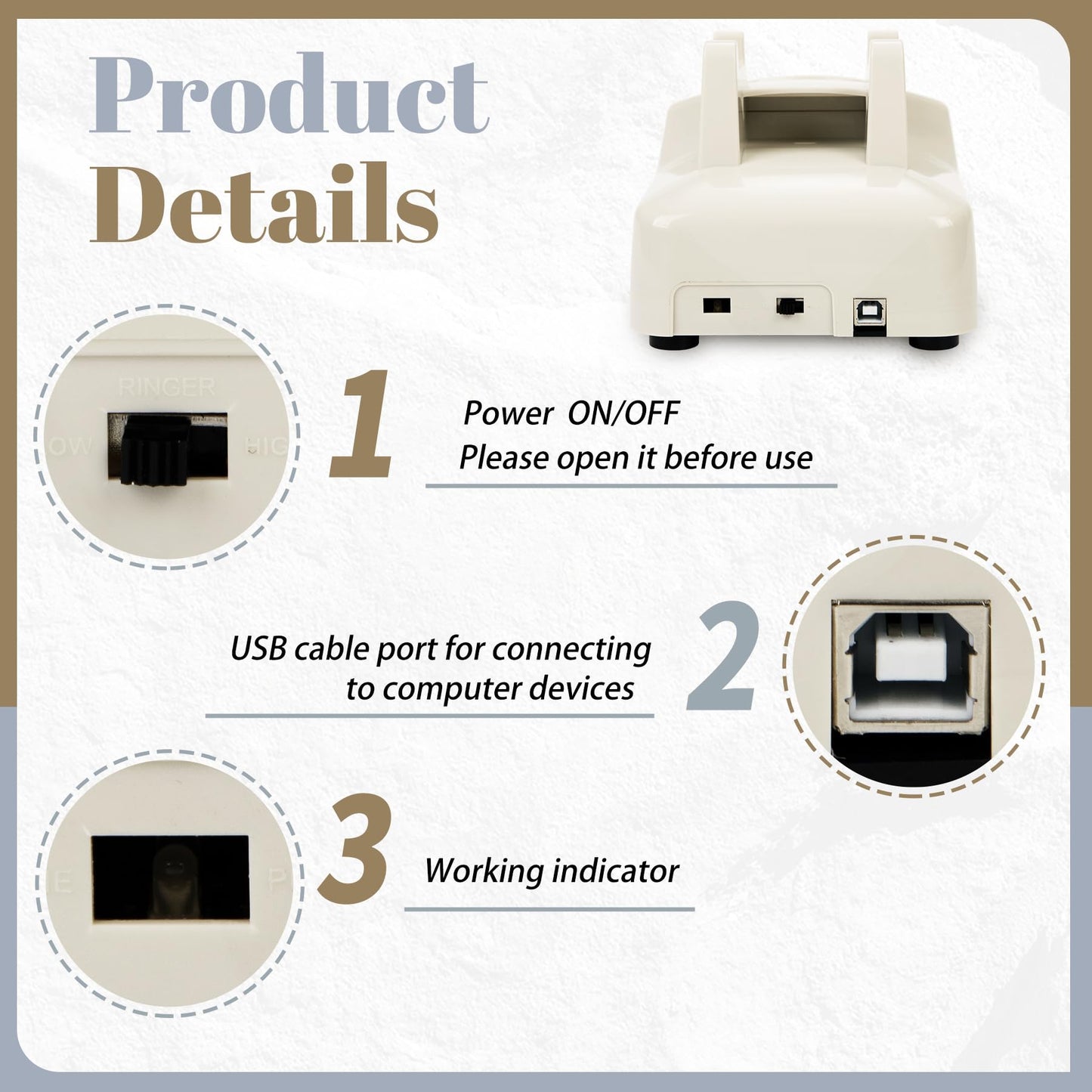 FiayaCom Audio Guest Book Wedding Phone, Preserve Your Special Occasions, Customized Audio Messages, Like Leaving A Voicemail Message, for Wedding, Party, Confession (Fresh-White)