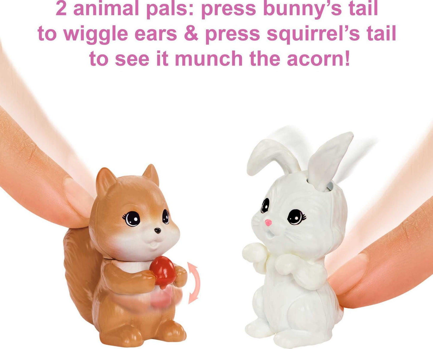 Barbie Dolls & 20 Accessories, It Takes Two Camping Tent Playset with Brooklyn & Malibu, Plus 2 Moving Animals