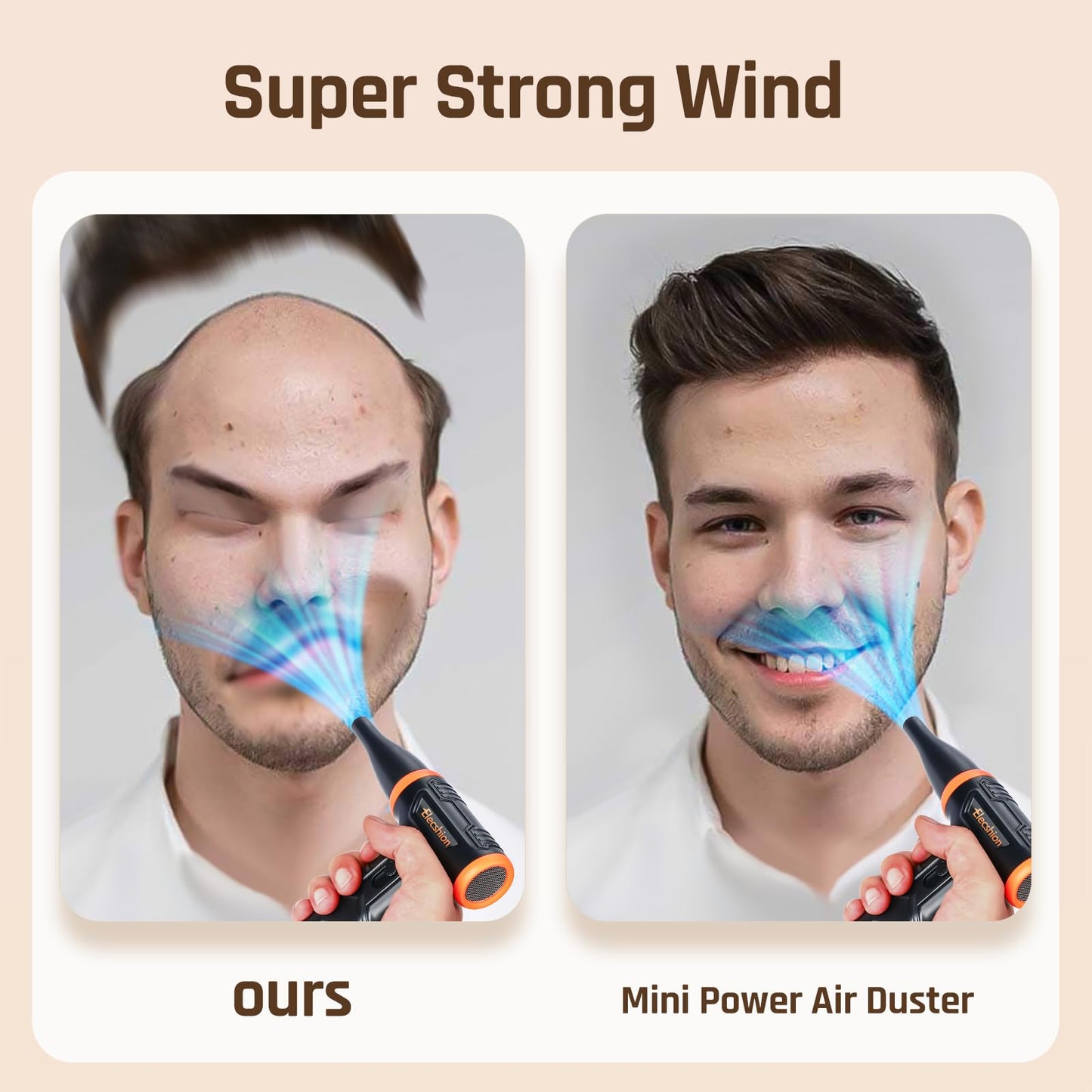Compressed Air - Electric Air Duster, 50 mph 110000RPM Super Power Compressed Air Duster for PC/Computer/Blaster/Keyboard/Home, Variable Speed Cordless Canned Air Mini Dust Blower Quick Dusting