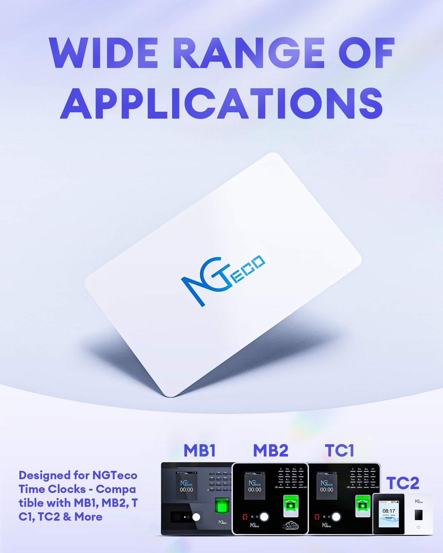 10 PCS 125KHz RFID Cards for NGTeco Time Clock TC1 MB1 MB2