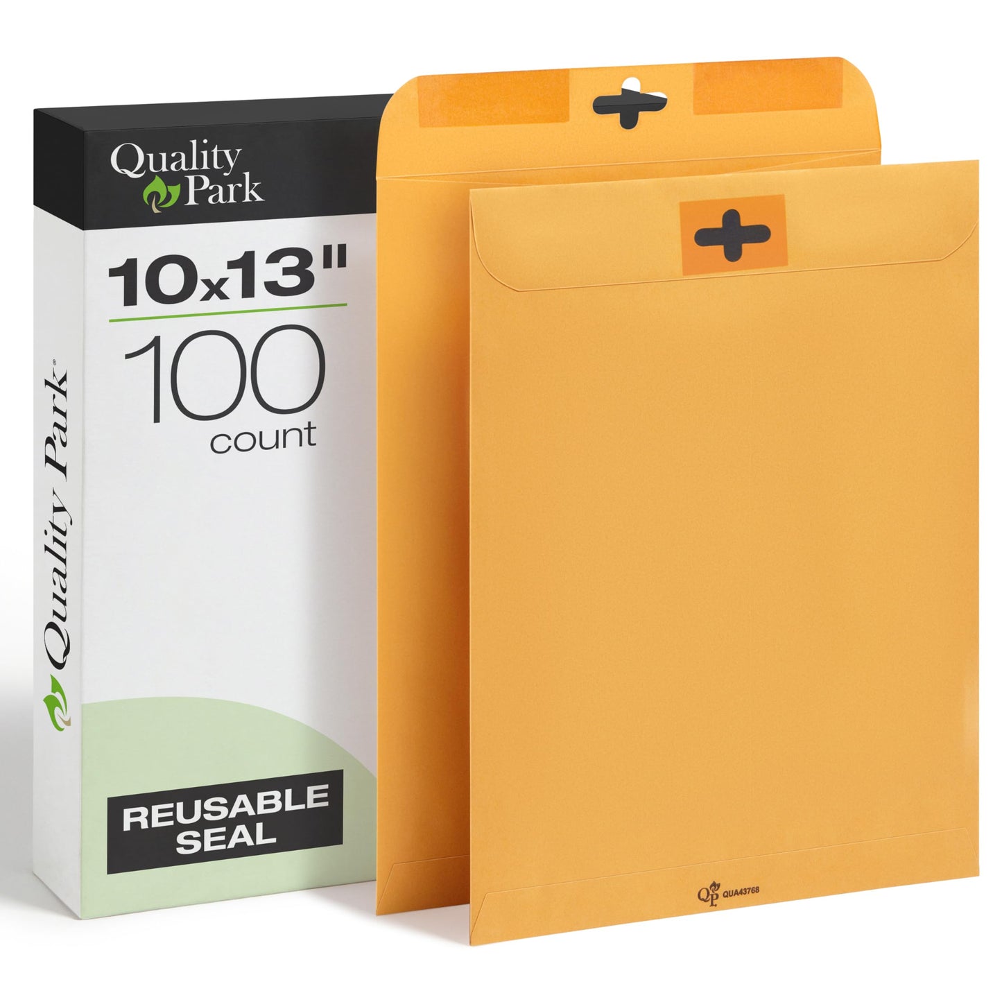 Quality Park Postage Saving Clear-Clasp Envelopes, 10 inches x 13 inches, Kraft, 100 Count (43768)