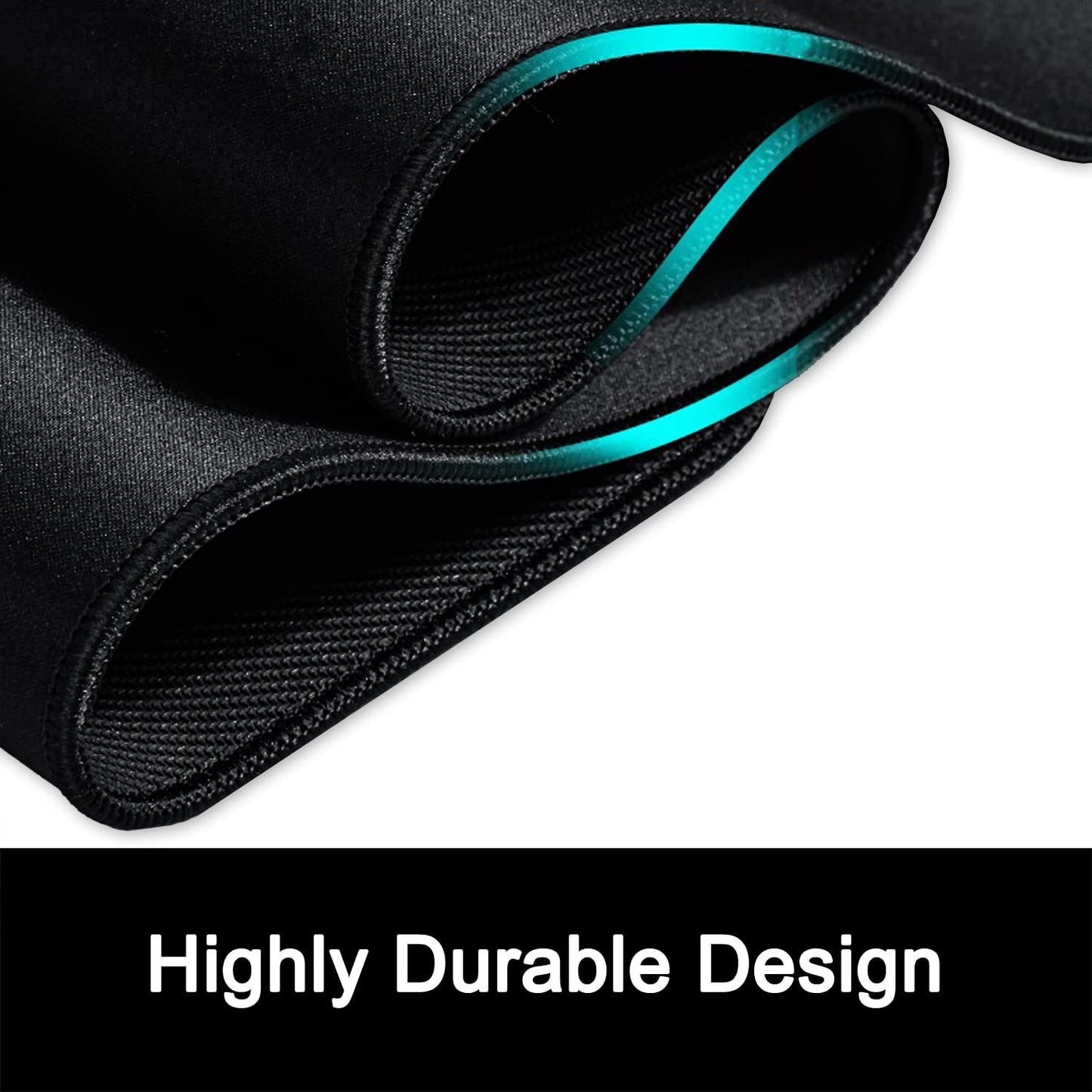 ITNRSIIET 15 Pack Mouse Pad with Stitched Edge Premium Textured Square Mouse Mat Washable Non-Slip Rubber Base Smooth Precise Operation Desktop Protection Mat, 10.2×8.3×0.12 inches, Black