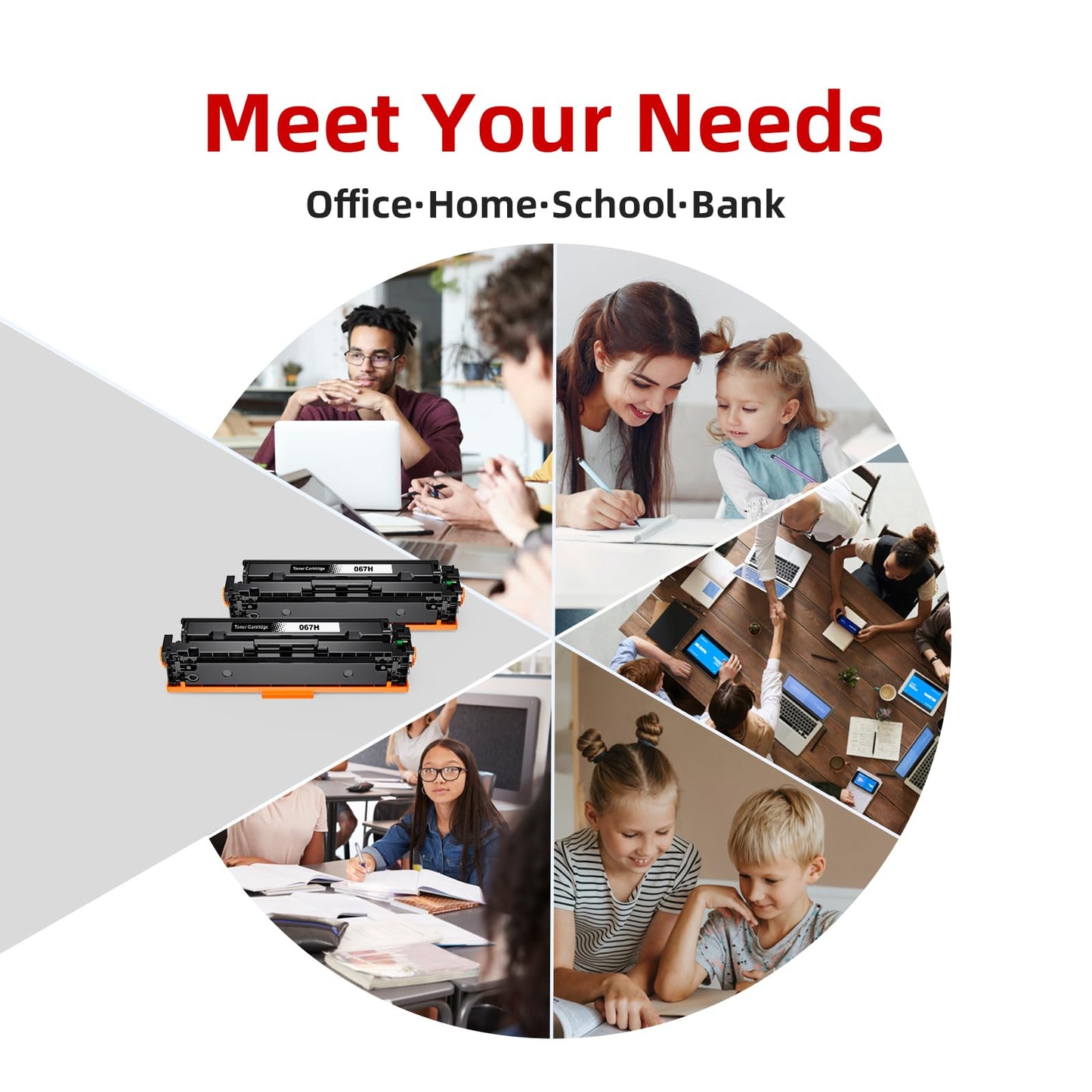 (2-Black) 067H Toner Cartridge, mf654cdw Toner Replacement for Canon 067H 067 CRG-067 Work with Canon imageCLASS MF654Cdw MF656Cdw MF653Cdw LBP632Cdw LBP633Cdw Printer Toner