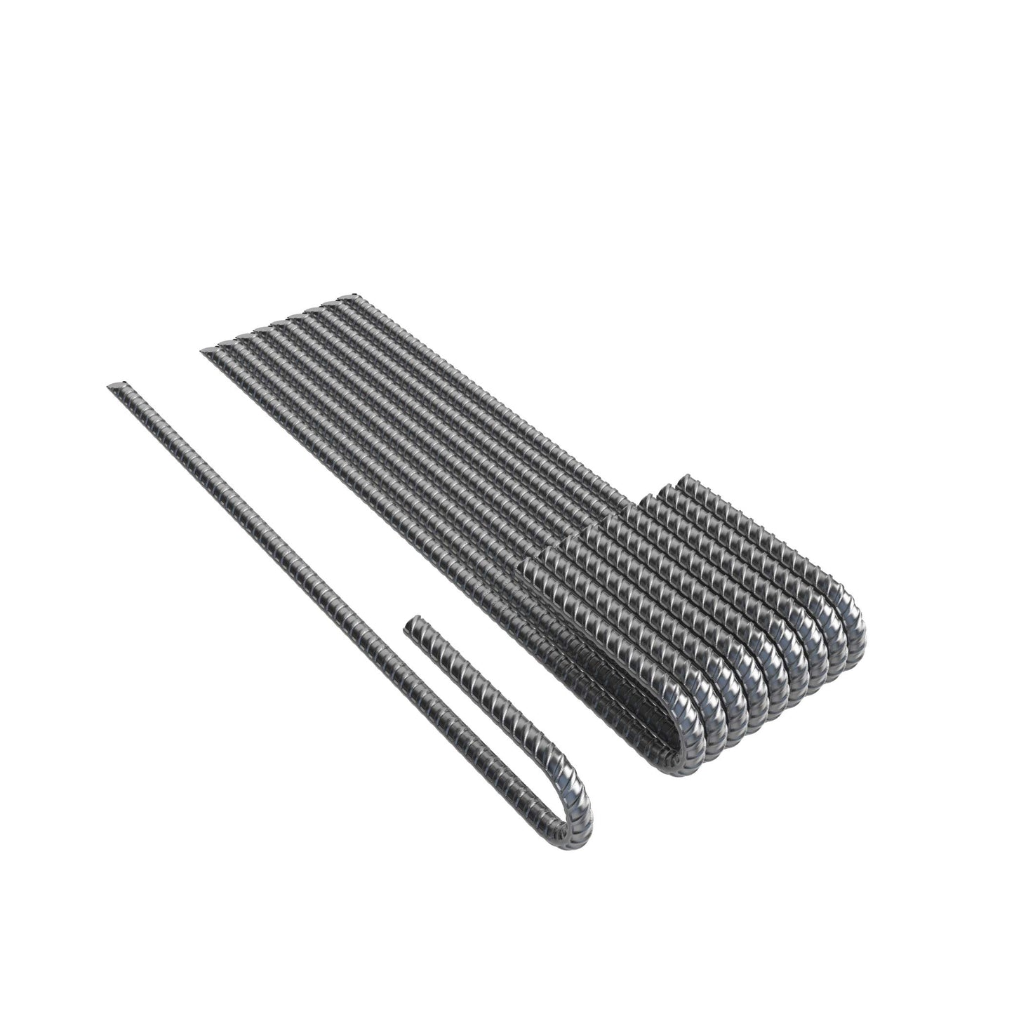 Vodaland Rebar Stakes J Hook Heavy Duty 1/4 inch Rust Proof Coated Steel Ground Anchors with Chisel Point End (50)