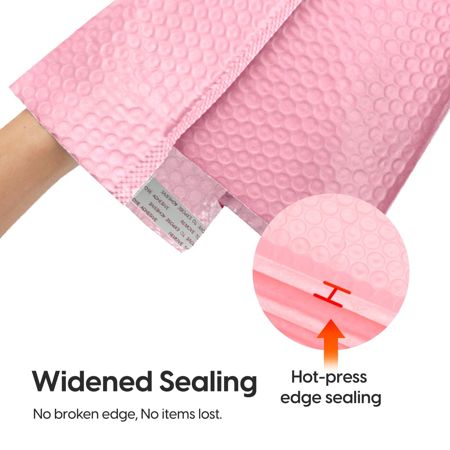 Bubble Mailers Waterproof 9 x 12 inches 50pcs Shipping Envelopes Multicolors Padded Envelopes Self Seal Adhesive (Pink_9''x12'')