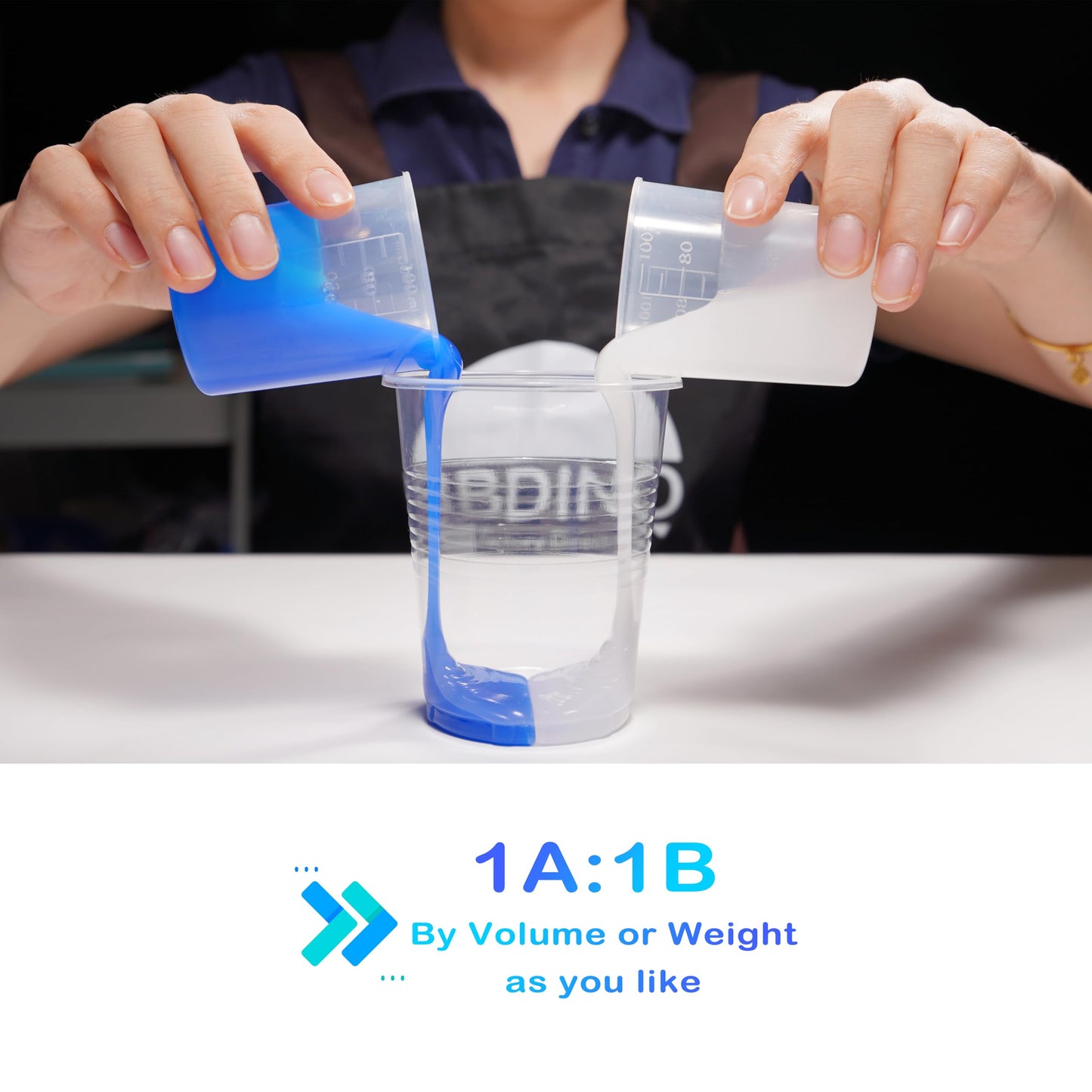 BBDINO Silicone Mold Making Kit, 30A Liquid Silicone for Mold Making 38.8 OZ, Quick Cure Molding Silicon Rubber, 1:1 Mix Ideal for Casting Resins Molds & Silicon Molds Sapphire Blue