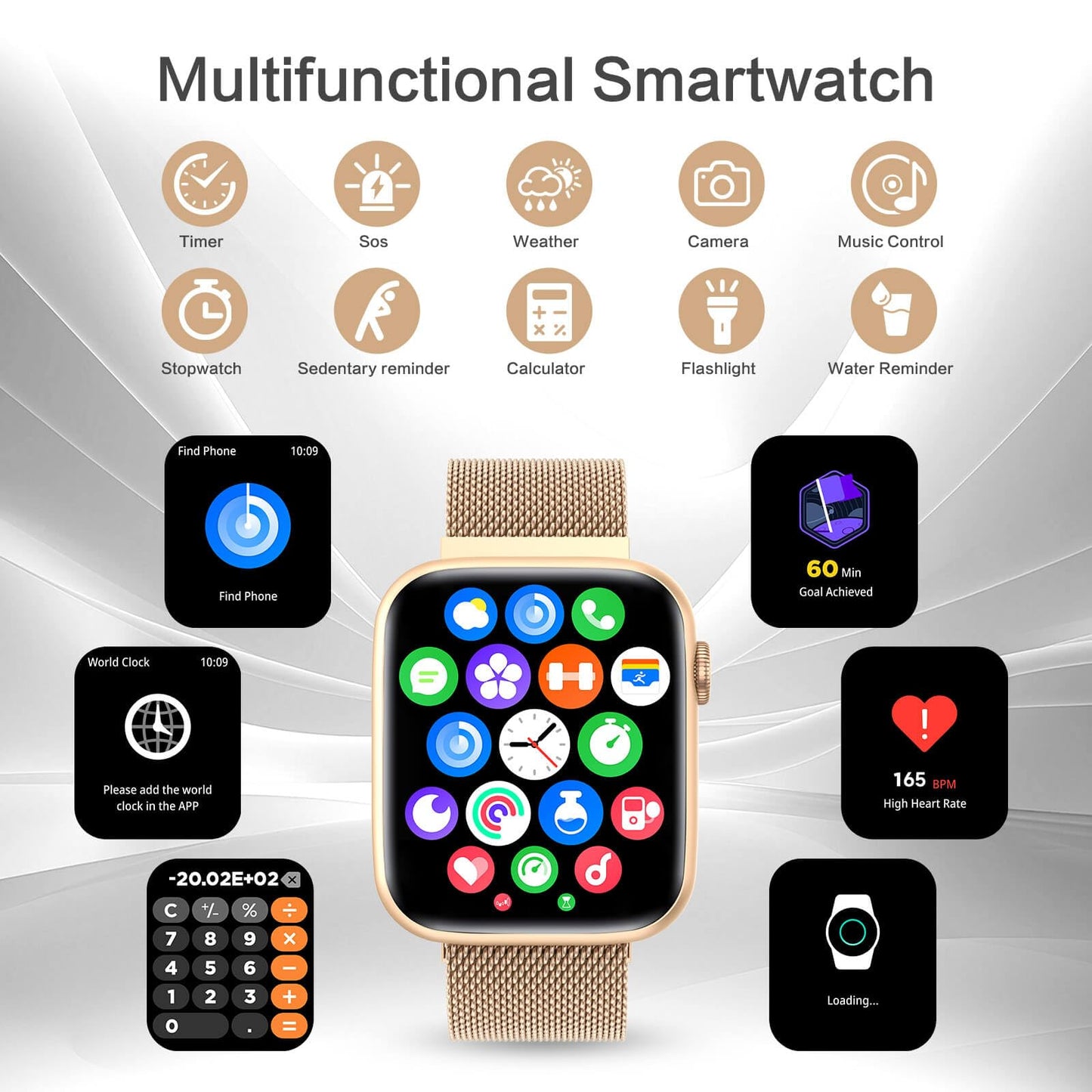 2025 Smart Watch for Women, 1.9" AMOLED DA GPT AI Voice Smartwatch with Bluetooth Call, 24/7 Heart Rate Stress Sleep Monitor,123 Sports Modes, IP68 Waterproof Fitness Tracker for Android iOS