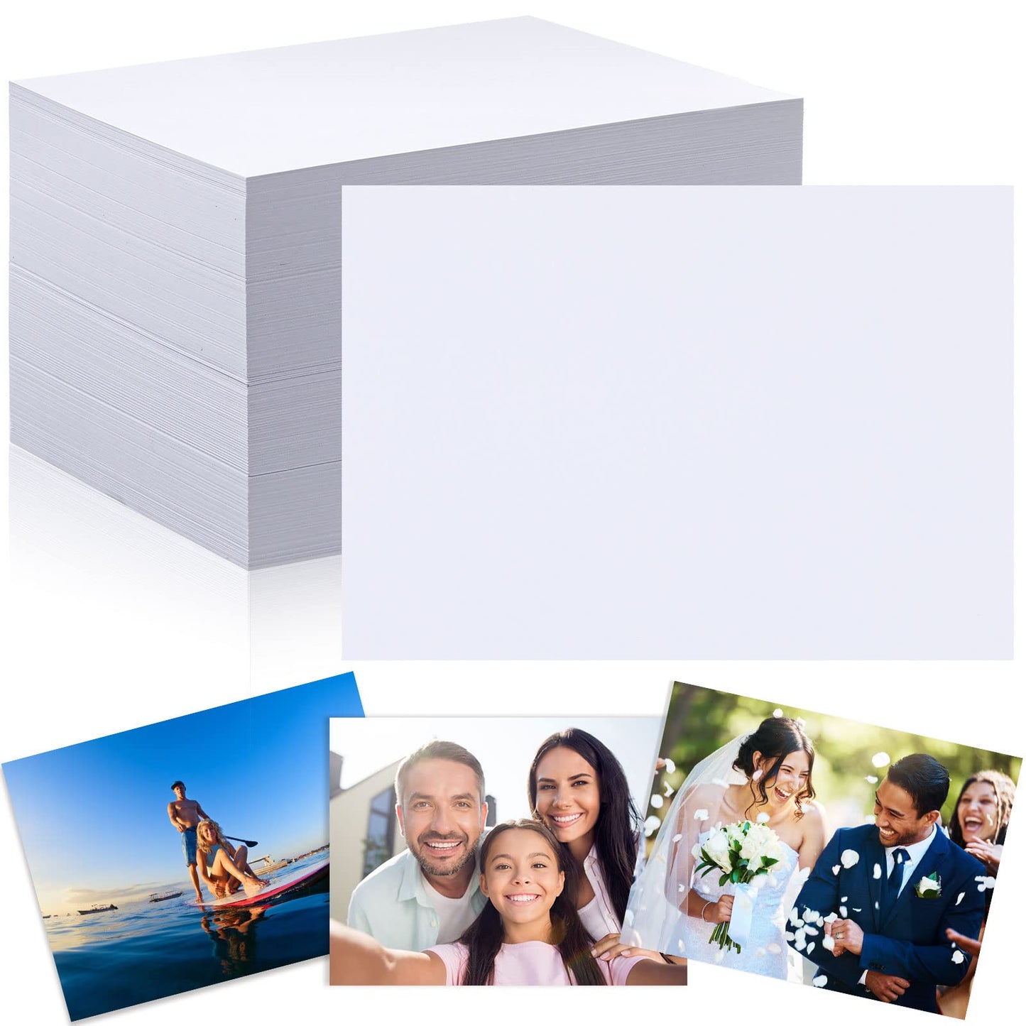 Fainne Photo Paper 5x7 in Glossy Double Sided 54lbs 9.5mil 200gsm Photo Paper Glossy Card Stock for Inkjet Printing Printer Making Pictures Calendar Greeting Card Printing(5 x 7 inches)