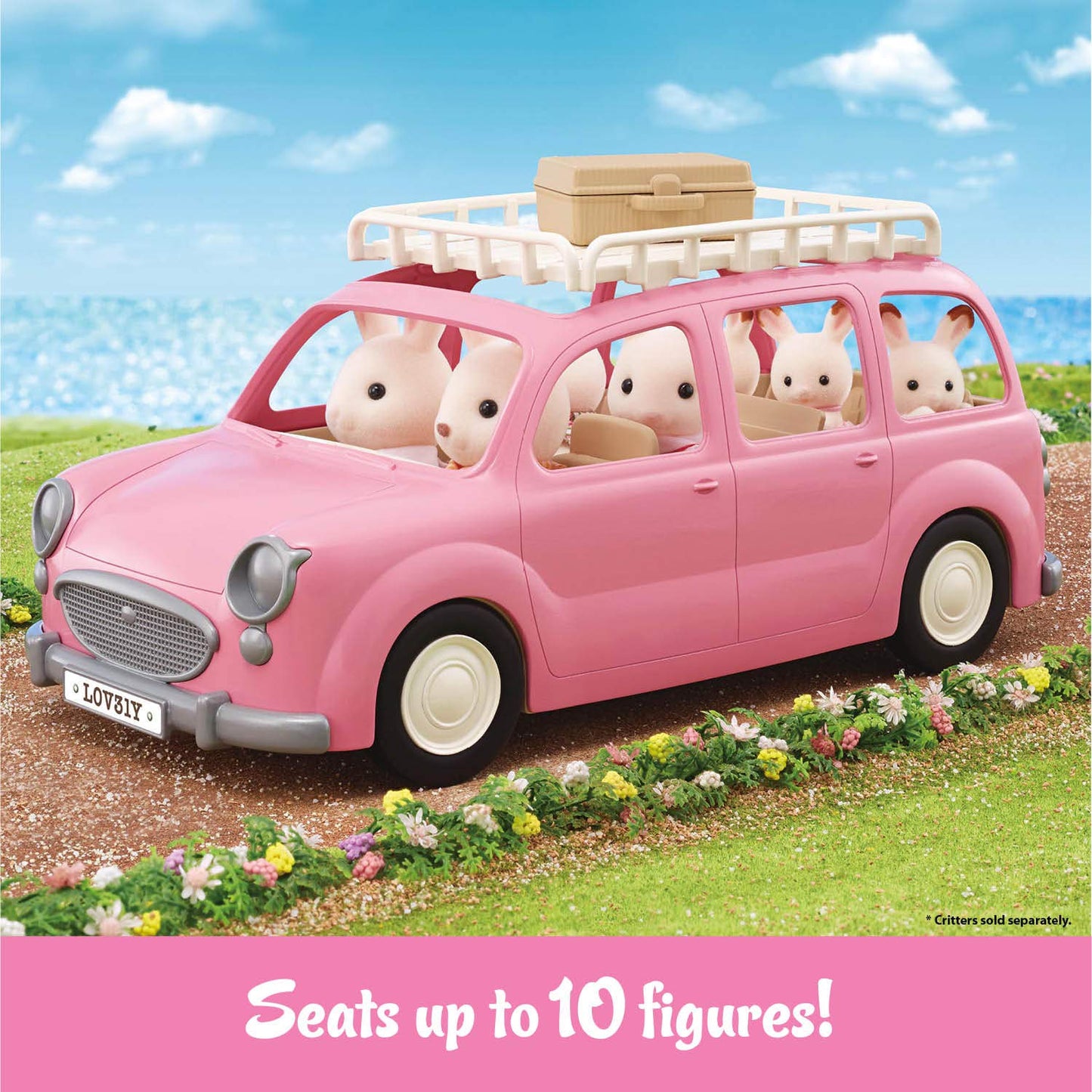 Calico Critters Family Picnic Van, Toy Vehicle for Dolls with Picnic Accessories