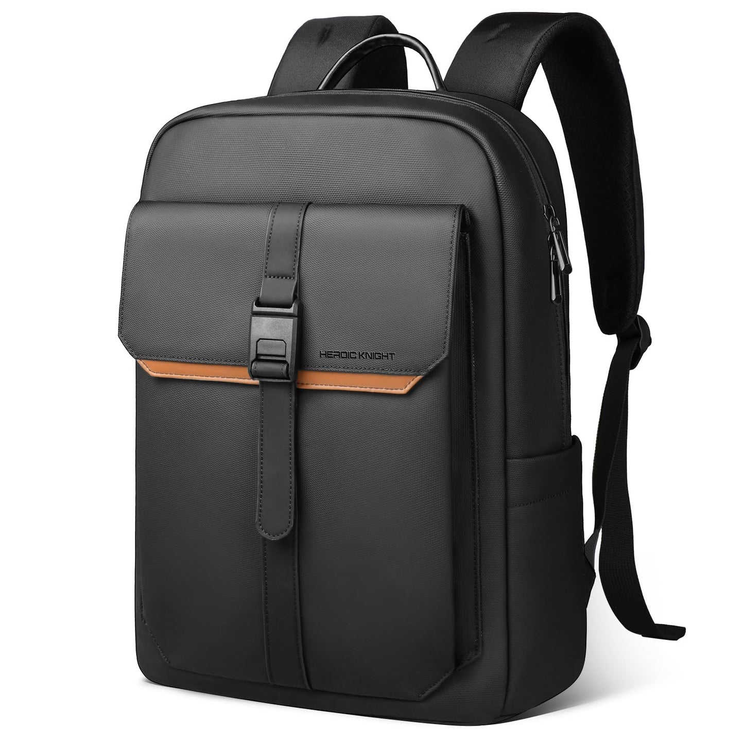hk Slim Backpack for Men Women, 15.6 Inch Business Laptop Backpacks, Water-resistant Anti-theft Lightweight Computer Bag for Office Work Travel College Daily Elegant Casual - Black
