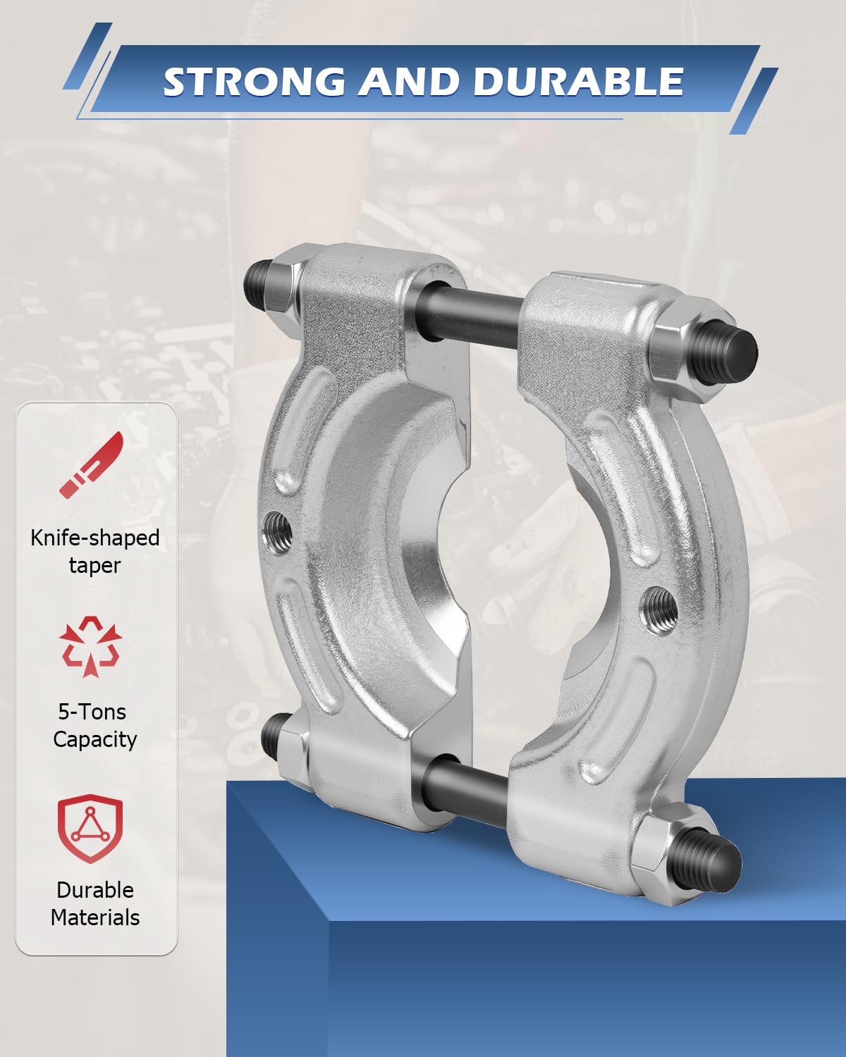 DAYUAN 12pcs Bearing Separator Puller Set, Heavy Duty 5 Ton Capacity 2" and 3" Bearings Splitters Puller Kit
