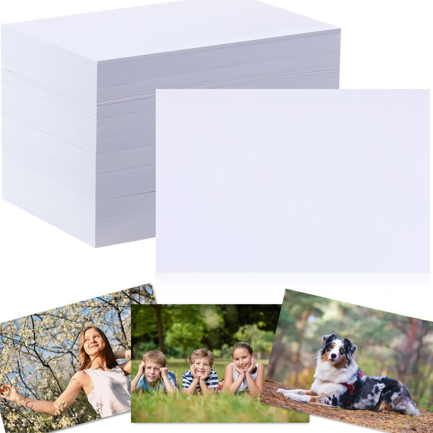 800 Sheets Glossy Photo Paper 4x6 Inch Double Sided Photo Printer Paper 54lbs 9.5Mil 200Gsm for Inkjet Printing Printer Making Photos Calender Menus Greeting Card Art Prints