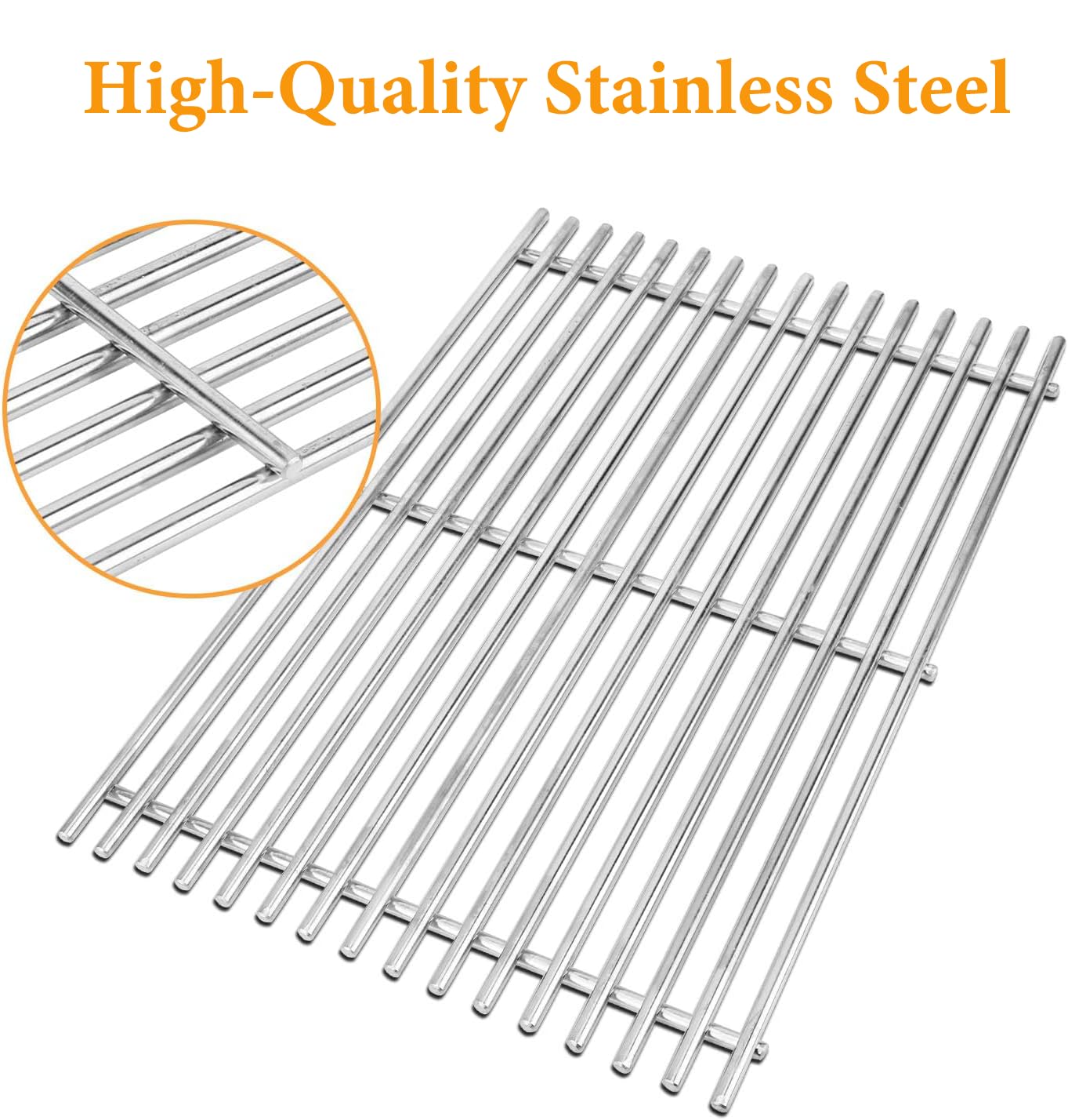 7638 Cooking Grid Grate for Weber Spirit E-310 E-320 S-310 300 Series Spirit II E-310 SP320 Spirit 700 Genesis Silver B/C, Genesis Gold B/C 46510001 47510001 45010001 49010001(2 Pack,Stainless Steel)