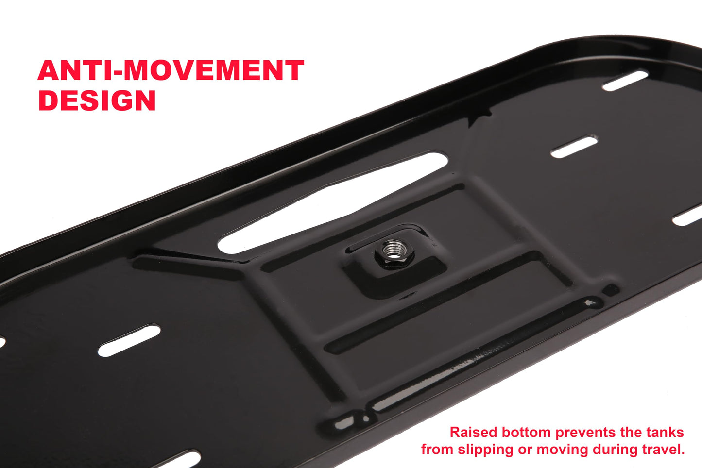 PEAKTOW PTR0034 RV Camper Dual Propane Tank Mounting Rack for 20 lbs Tanks, Black, Dual RV Propane Tank Cylinder Rack for Travel Trailer Hitch Frame