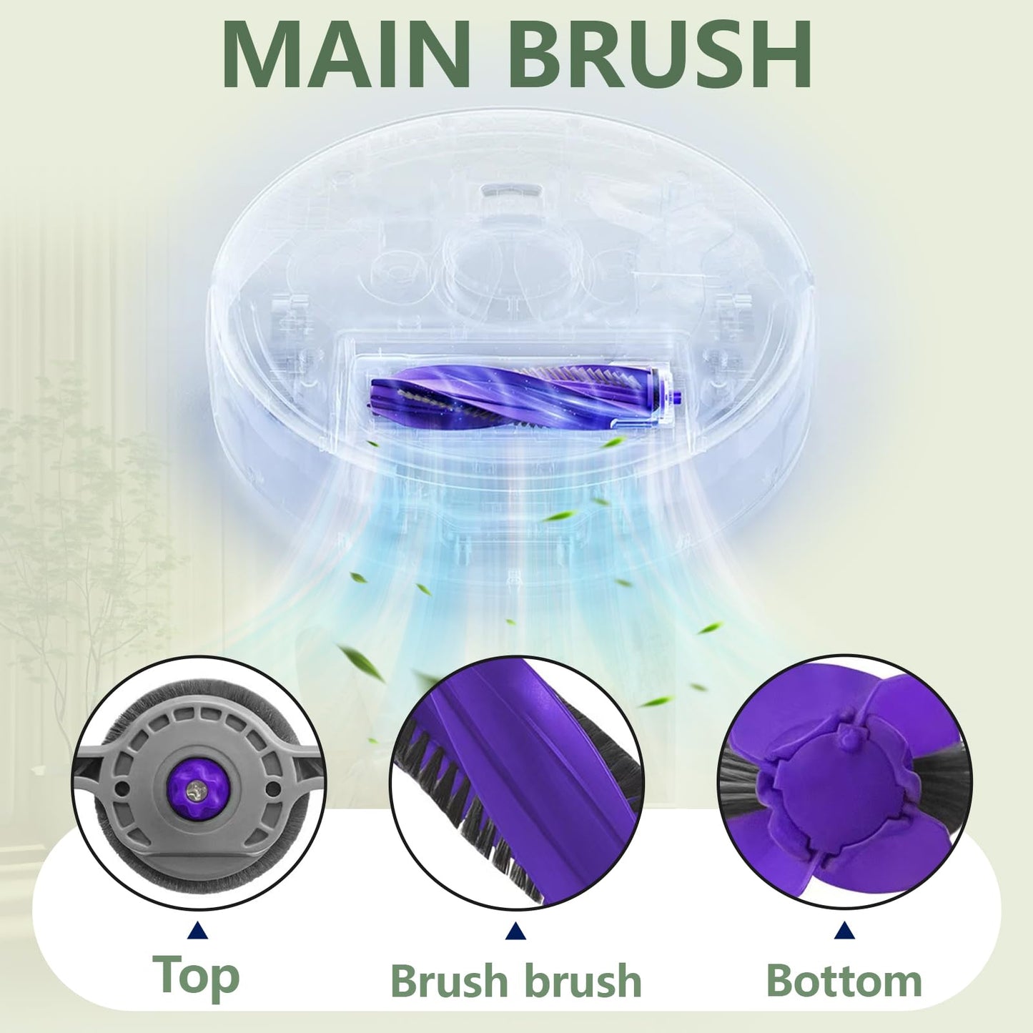 Frexusuent 18Pcs Replacement Part Kit for Narwal Freo X Ultra Robot Vacuum Cleaner, 1 Main Brush, 2 Filters, 2 Dust Bags, 4 Mop Pads, 8 Side Brushes Accessories Attachments