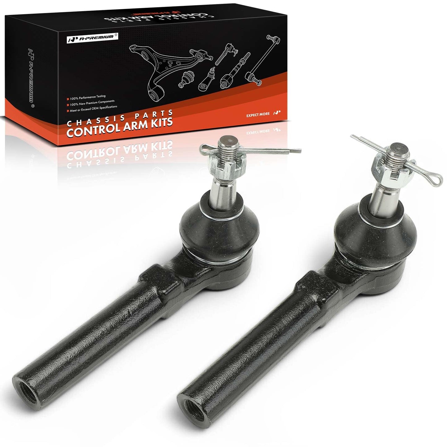 A-Premium 2 x Front Outer Tie Rod Ends, Compatible with Dodge Grand Caravan 2008-2020 & Chrysler Town & Country 2008-2016 & Volkswagen Routan 2009-2014 & Ram C/V CV 2012-2015