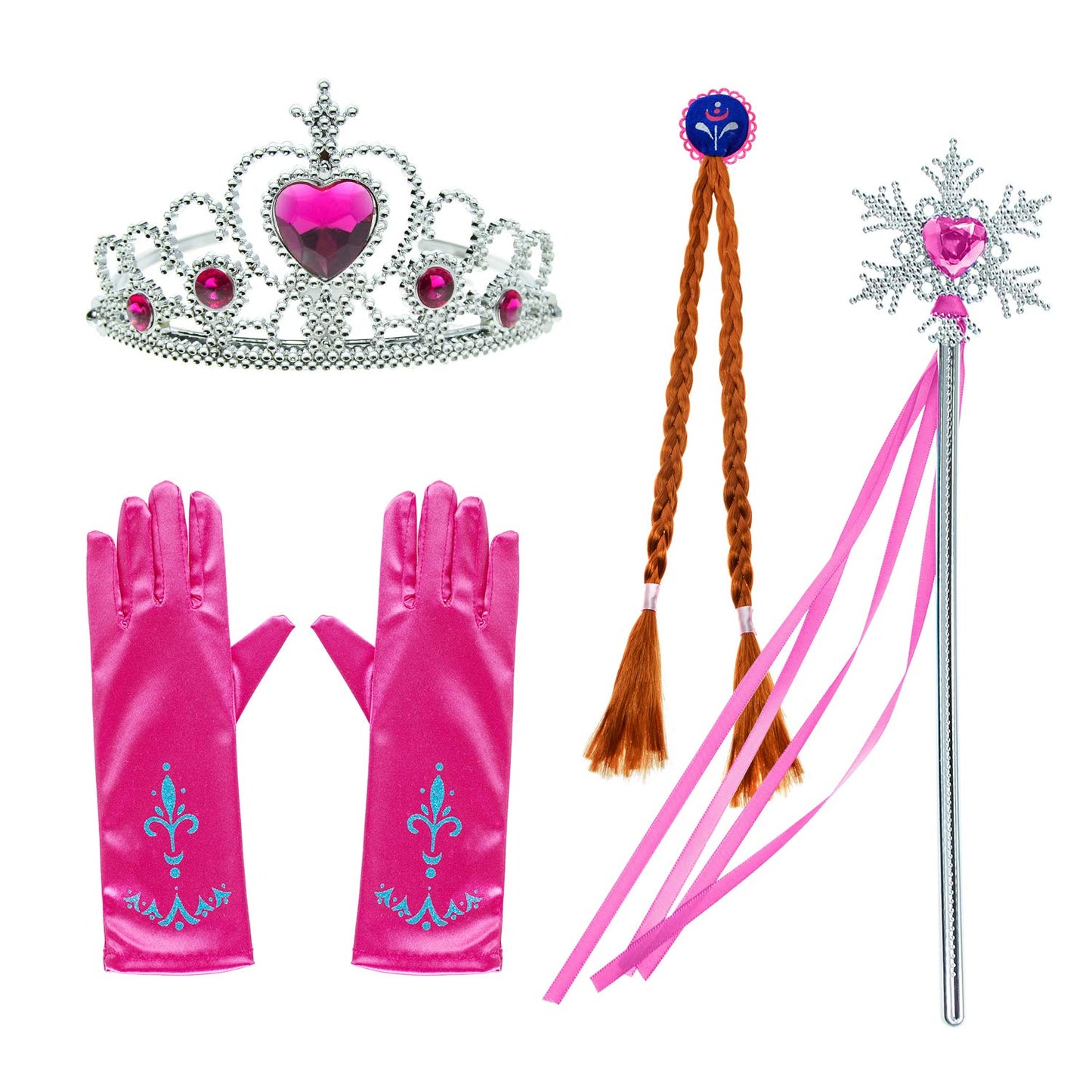 Princess Costumes Birthday Party Dress Up for Little Girls/Long Sleeve with Cape and Accessories 6-7 Years