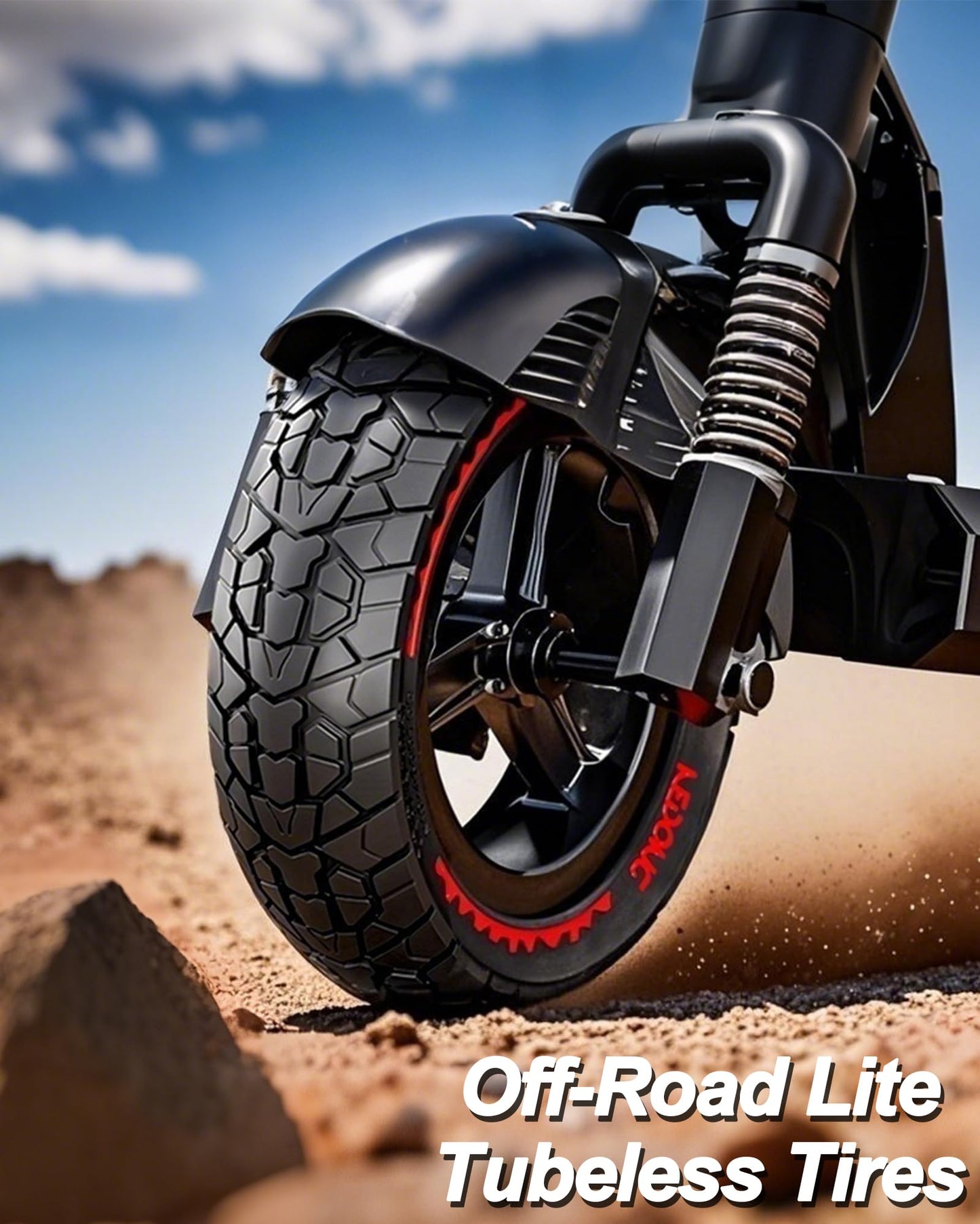 BABEJIA 2 Pack 10x2.50 Scooter Tires Tubeless, Upgrade Your Scooter with 60/70-6.5 Off-Road Airless TIres, 10x2.5-6.5 Replacement Tyres for Segway Max G2/G30 Series, Gotrax G6/G5/G MAX/ECLIPSE, etc