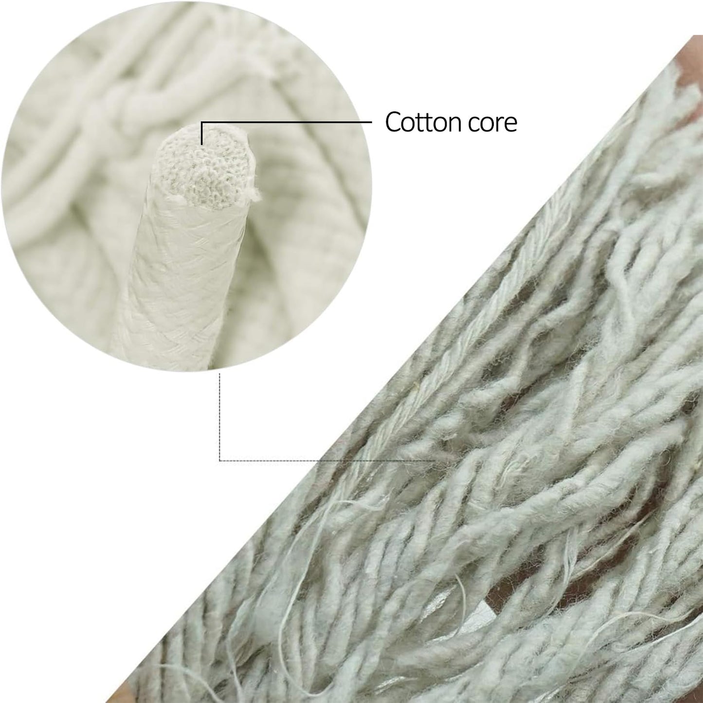 Aoneky Cotton Rope Washing Line Rope Outdoor Clothes Line Long Braided White Rope (3/8 inch x 100 ft)