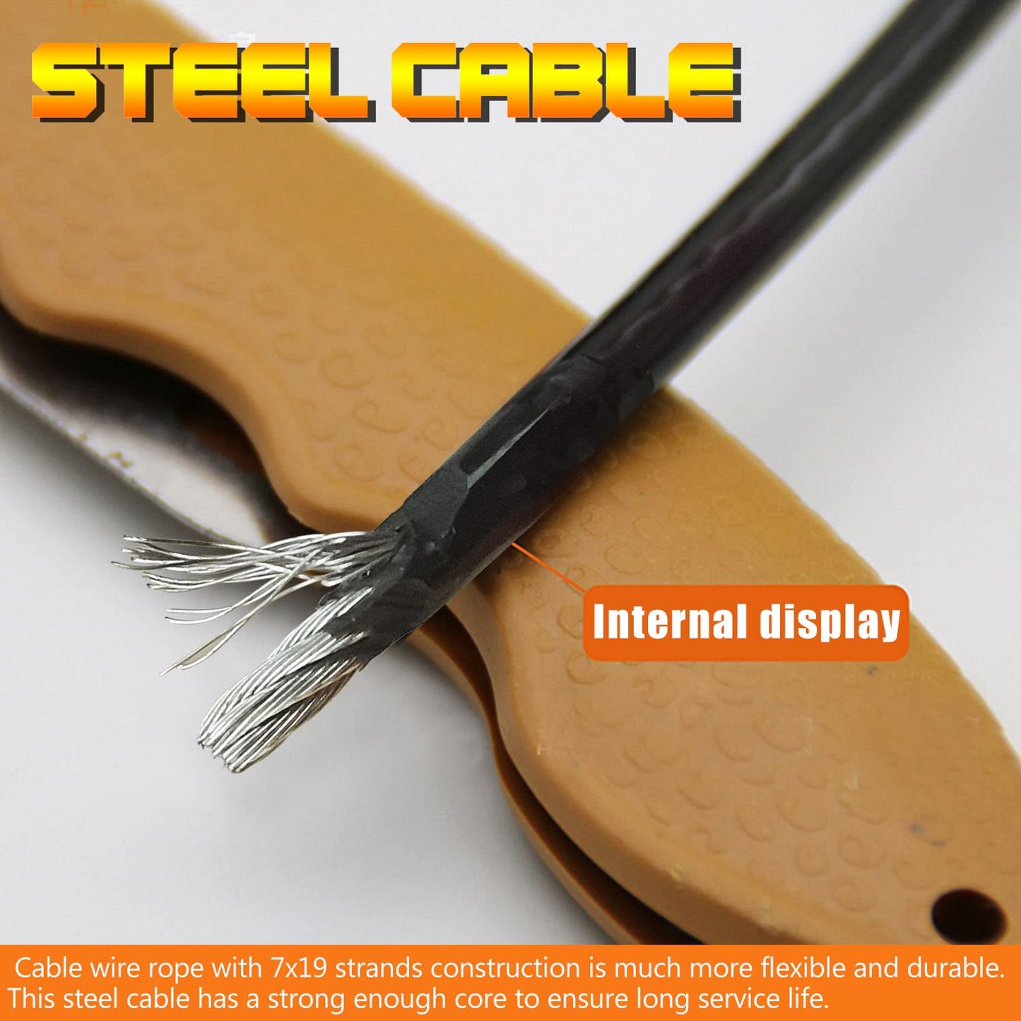 DIY Home Gym Pulley Cable Replacement, 65.6/98.4 Ft Wire Rope, 5mm TPU Coated Steel Cable for Weight Lift Pulley System